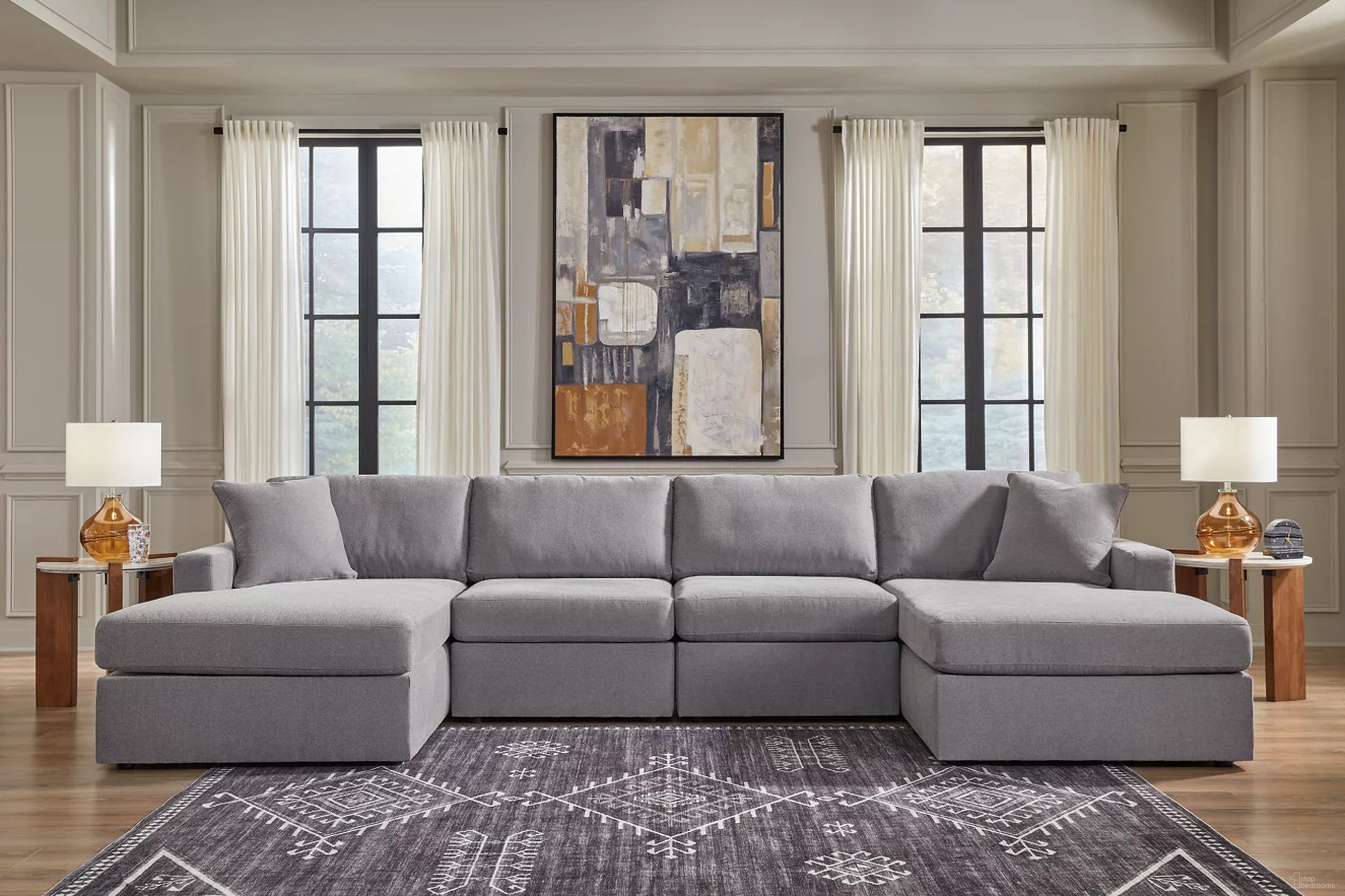 Modmax 4-Piece Sectional with Chaise In Granite