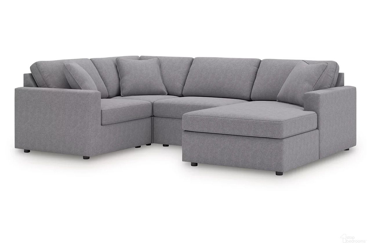 Modmax 4-Piece Sectional with RAF Chaise In Granite