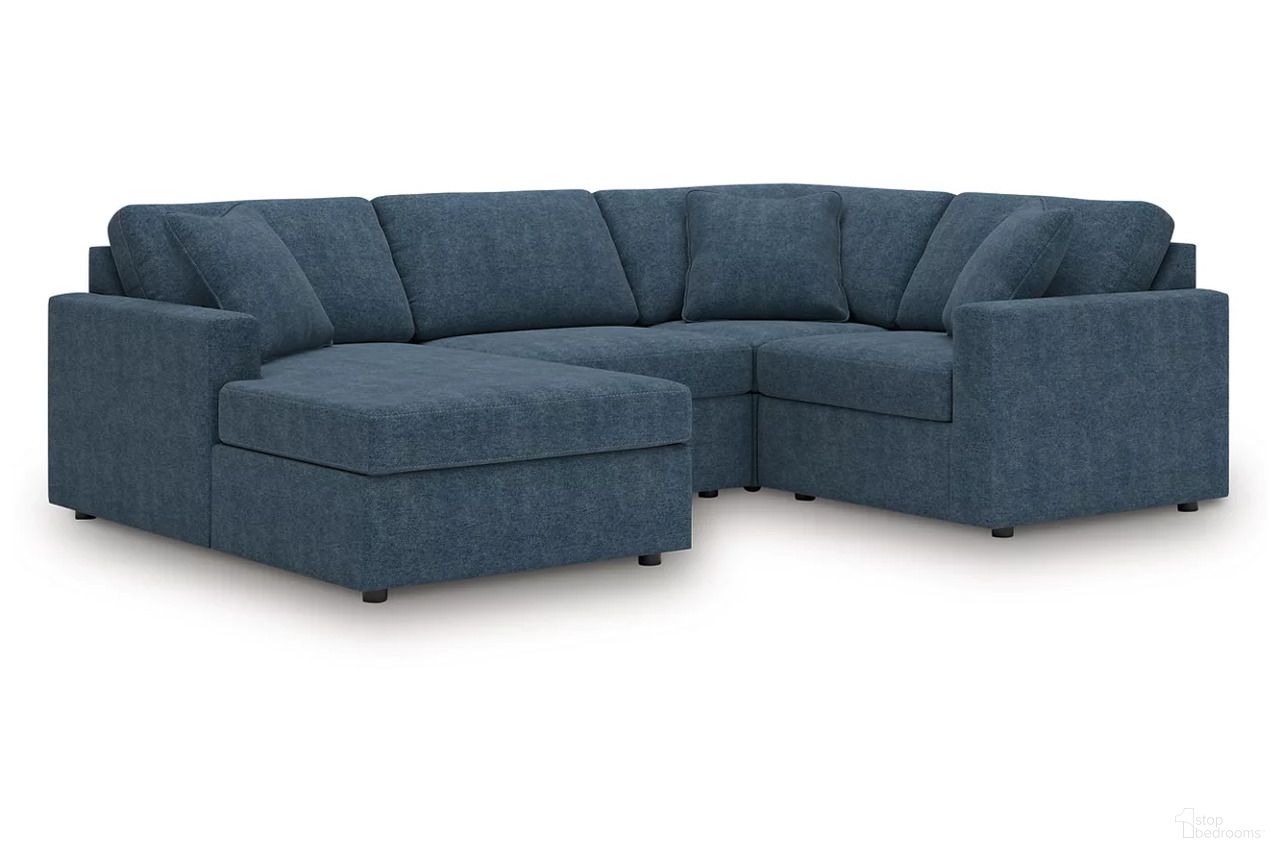 The appearance of Modmax 4-Piece Sectional with LAF Chaise In Ink designed by Signature Design by Ashley in the modern / contemporary interior design. This ink piece of furniture  was selected by 1StopBedrooms from Modmax Collection to add a touch of cosiness and style into your home. Sku: 9212116;9212146;9212177;9212165. Material: Polyester. Layout: U-Shape. Orientation: LAF.