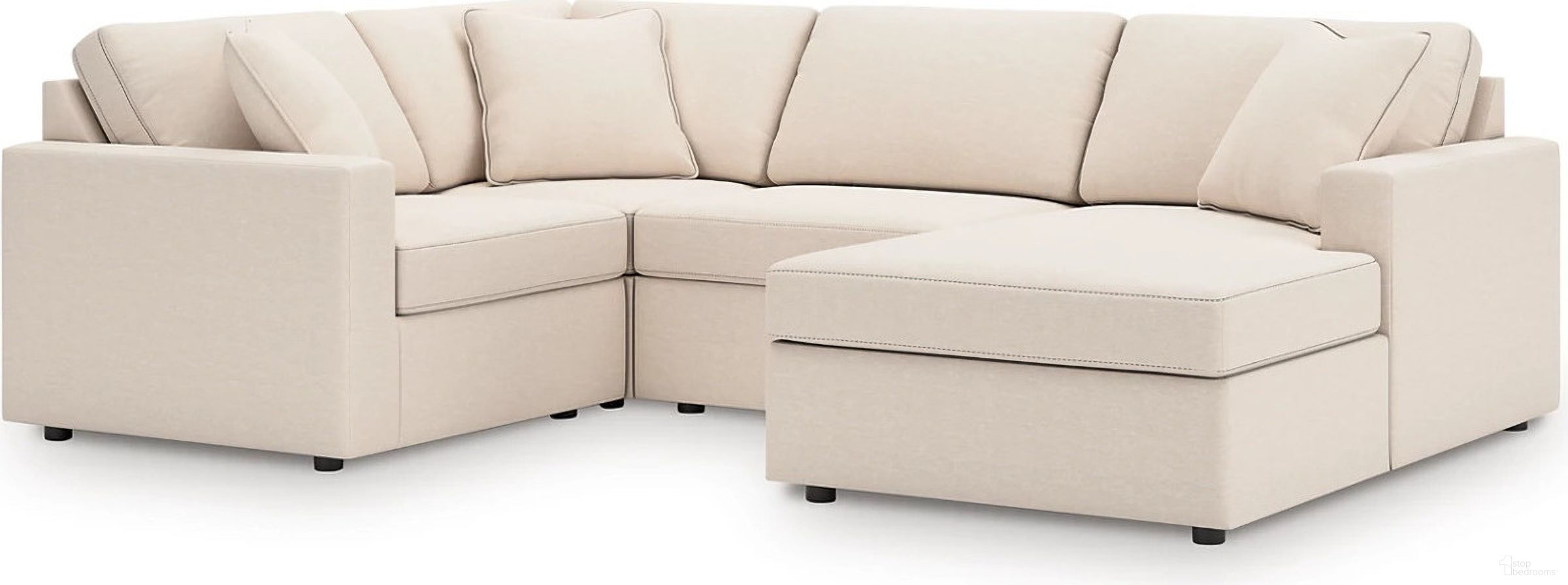 Modmax 4-Piece Sectional with RAF Chaise In Oyster