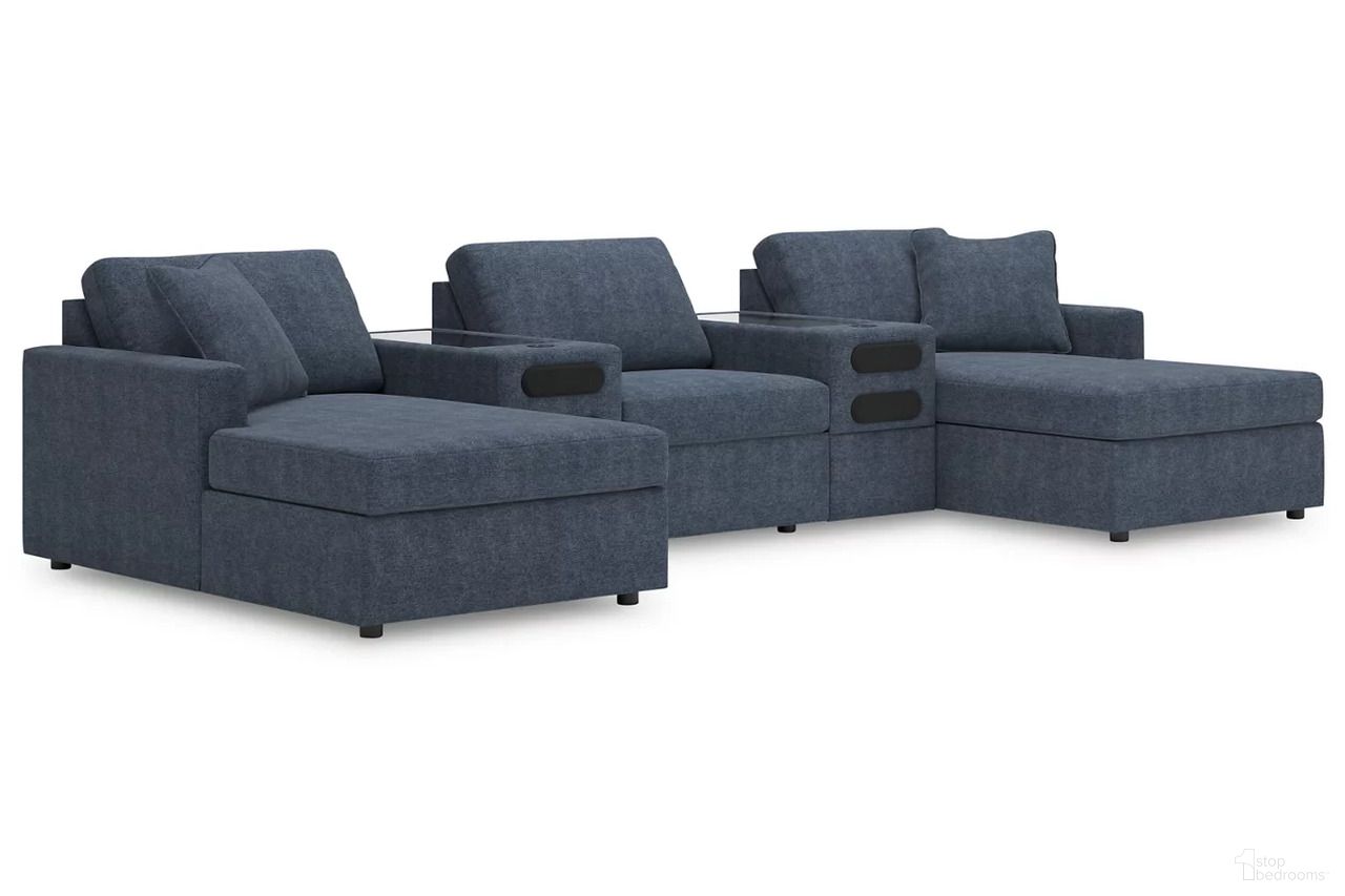 Modmax 5-Piece Double Chaise with Audio Consoles In Ink
