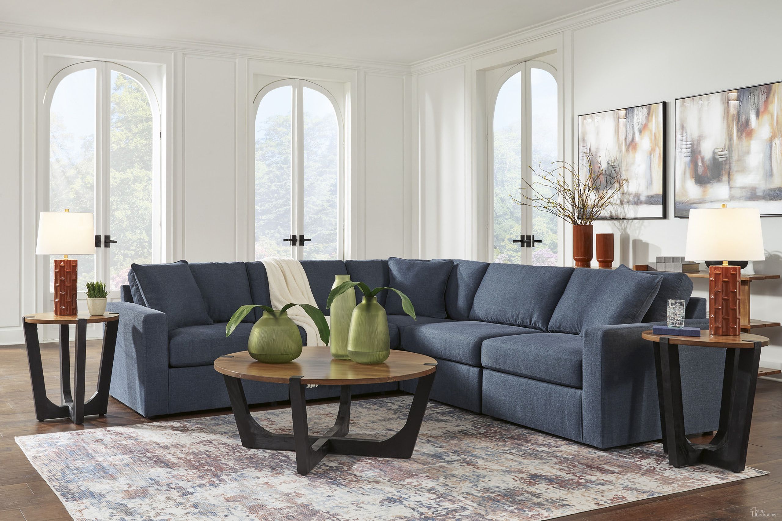 The appearance of Modmax 5-Piece L-Shape Sectional In Ink designed by Signature Design by Ashley in the modern / contemporary interior design. This ink piece of furniture was selected by 1StopBedrooms from Modmax Collection to add a touch of cosiness and style into your home. Sku: 9212164;9212146;9212146;9212177;9212165. Material: Performance Fabric. Layout: L-Shape.