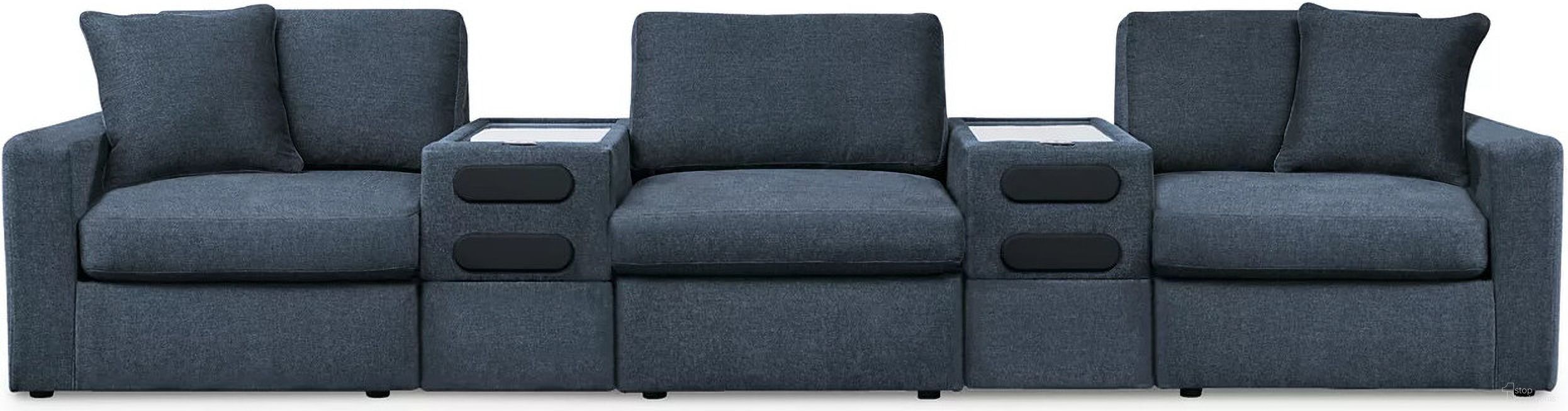 The appearance of Modmax 5-Piece Sectional In Ink designed by Signature Design by Ashley in the modern / contemporary interior design. This ink piece of furniture  was selected by 1StopBedrooms from Modmax Collection to add a touch of cosiness and style into your home. Sku: 9212164;9212146;9212127;9212127;9212165. Material: Performance Fabric. Layout: Modular.