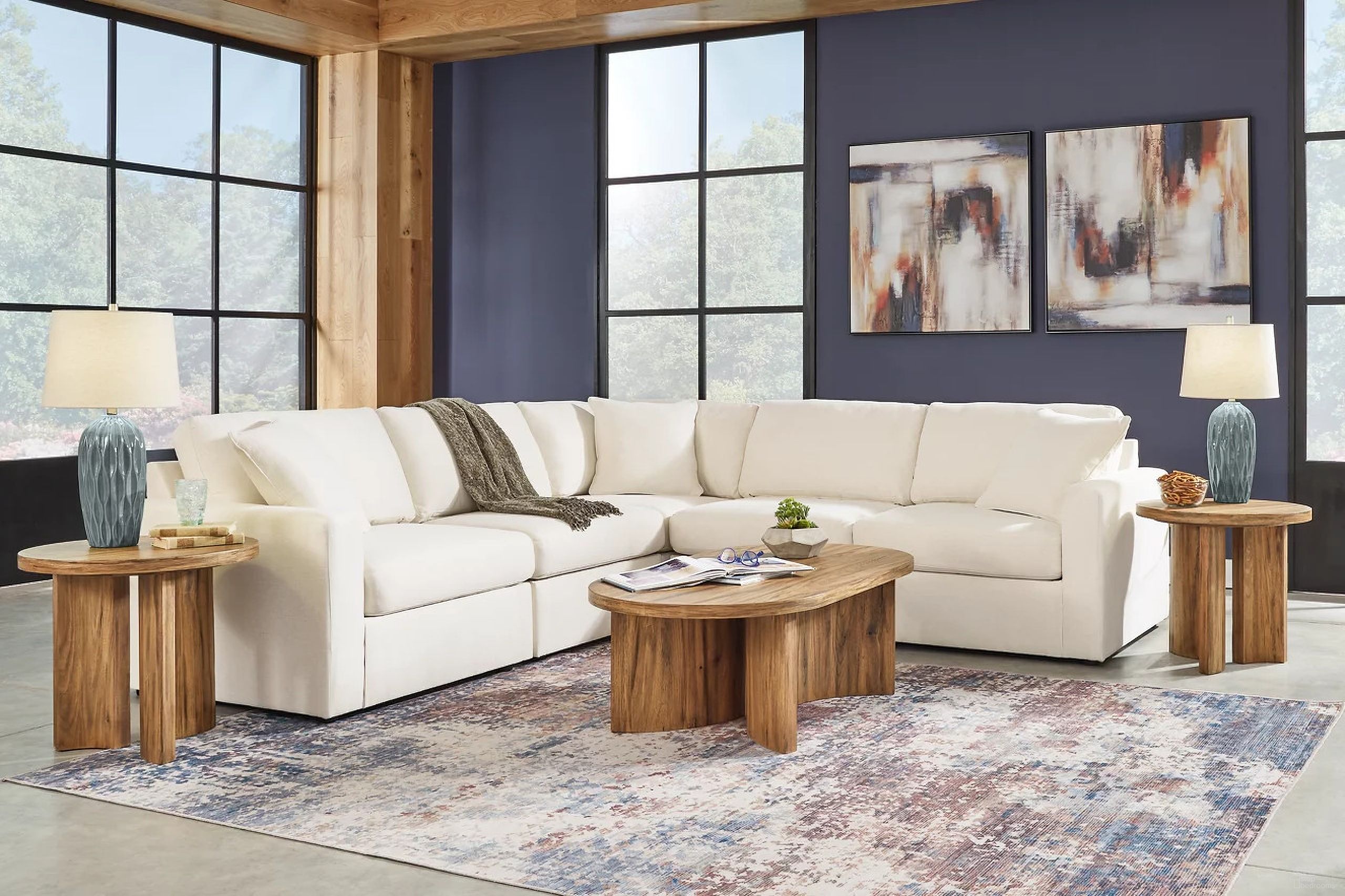 The appearance of Modmax 5-Piece Sectional In Oyster designed by Signature Design by Ashley in the modern / contemporary interior design. This oyster piece of furniture  was selected by 1StopBedrooms from Modmax Collection to add a touch of cosiness and style into your home. Sku: 9210364;9210346;9210346;9210377;9210365. Material: Performance Fabric. Layout: L-Shape.