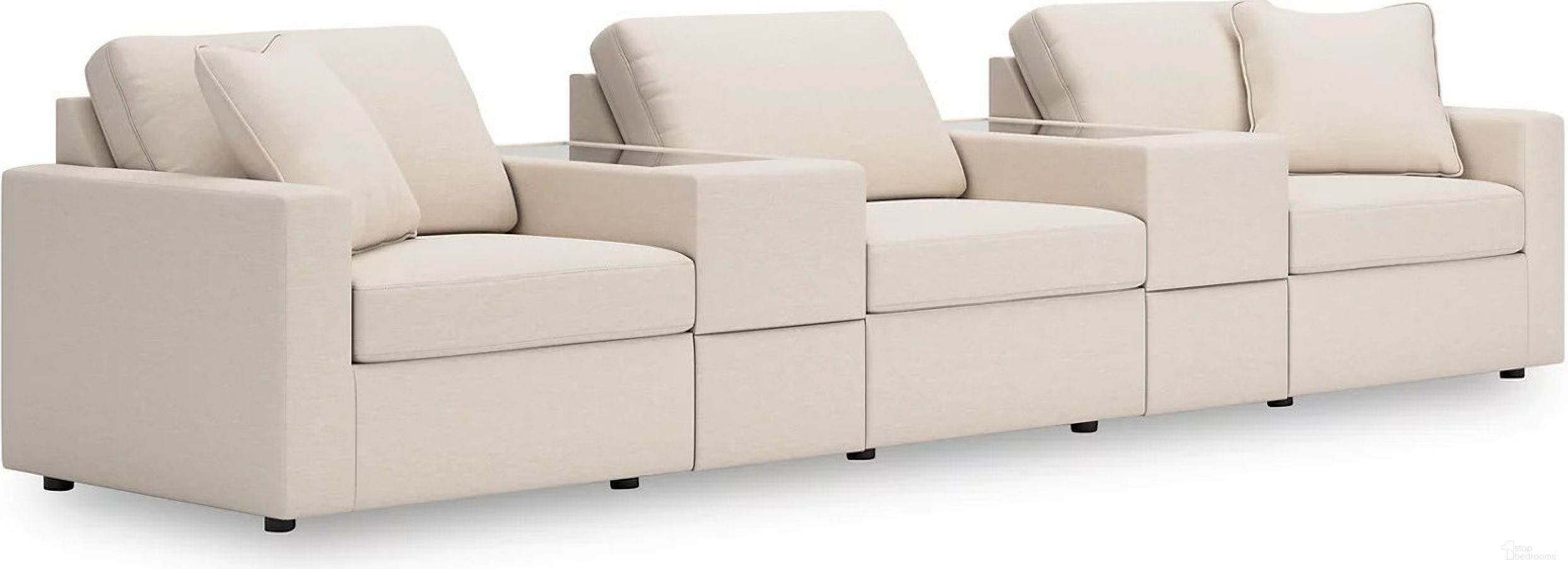 The appearance of Modmax 5-Piece Sectional In Oyster designed by Signature Design by Ashley in the modern / contemporary interior design. This oyster piece of furniture was selected by 1StopBedrooms from Modmax Collection to add a touch of cosiness and style into your home. Sku: 9210364;9210346;9210357;9210357;9210365. Material: Performance Fabric. Layout: Modular.