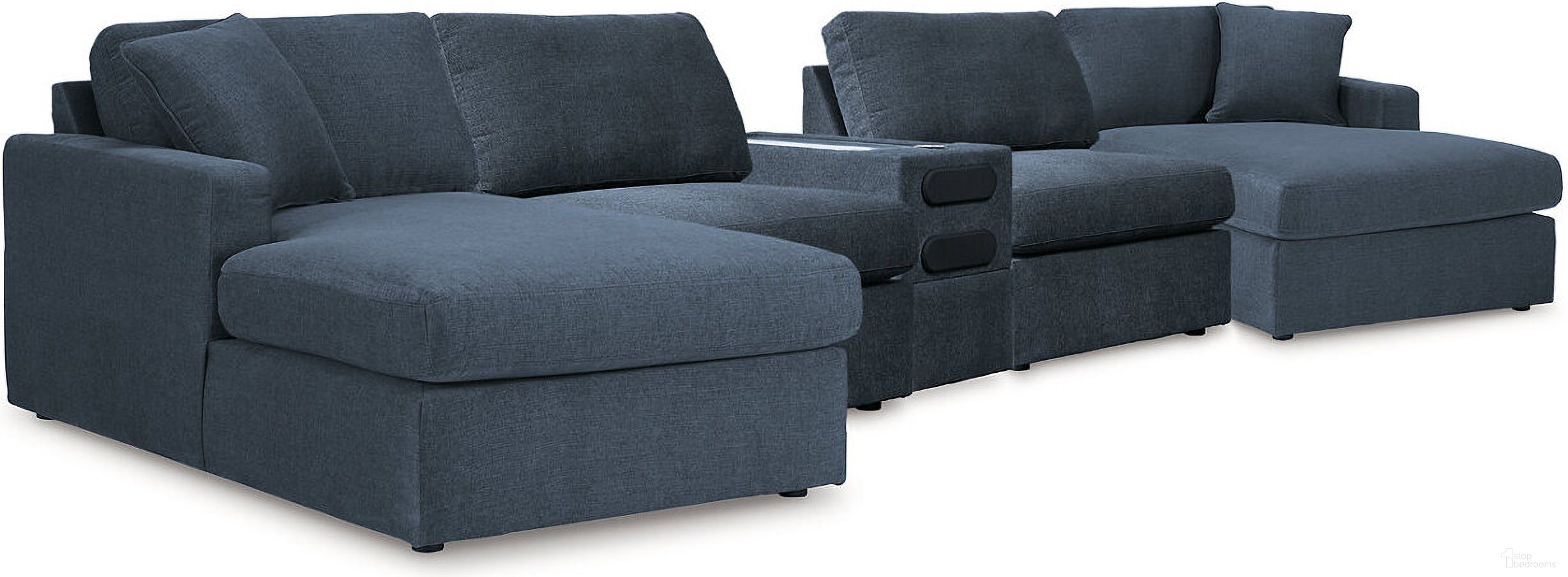 Modmax 5 Piece Sectional with Audio Console In Ink