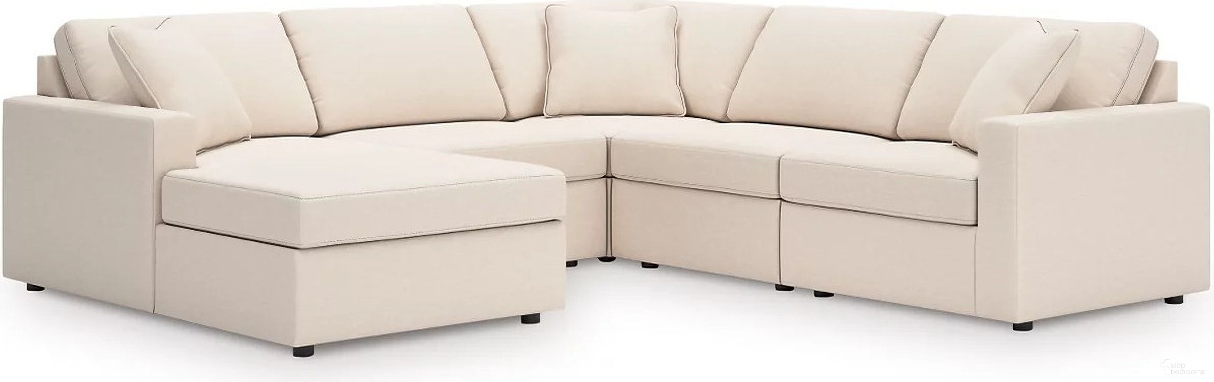 The appearance of Modmax 5-Piece Sectional with LAF Chaise In Oyster designed by Signature Design by Ashley in the modern / contemporary interior design. This oyster piece of furniture was selected by 1StopBedrooms from Modmax Collection to add a touch of cosiness and style into your home. Sku: 9210316;9210346;9210346;9210377;9210365. Material: Performance Fabric. Layout: U-Shape. Orientation: LAF.