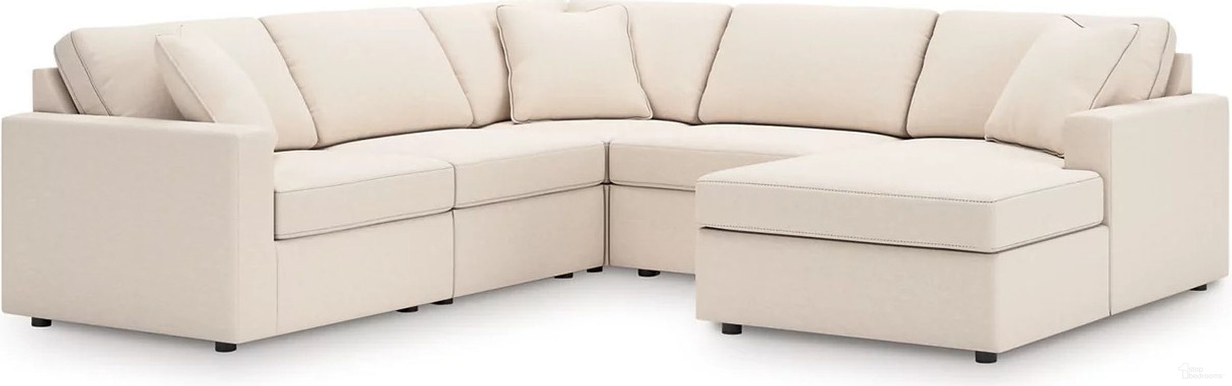 Modmax 5-Piece Sectional with RAF Chaise In Oyster