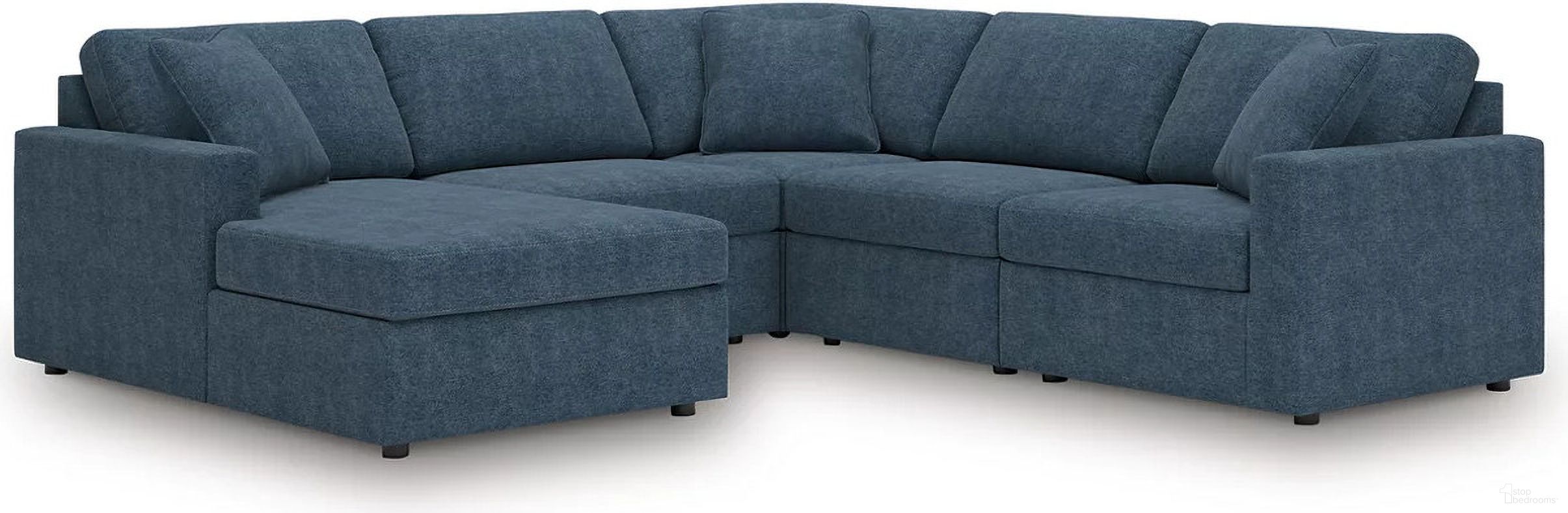 The appearance of Modmax 5-Piece Sectional with LAF Chaise In Ink designed by Signature Design by Ashley in the modern / contemporary interior design. This ink piece of furniture was selected by 1StopBedrooms from Modmax Collection to add a touch of cosiness and style into your home. Sku: 9212116;9212146;9212146;9212177;9212165. Material: Polyester. Layout: U-Shape. Orientation: LAF.