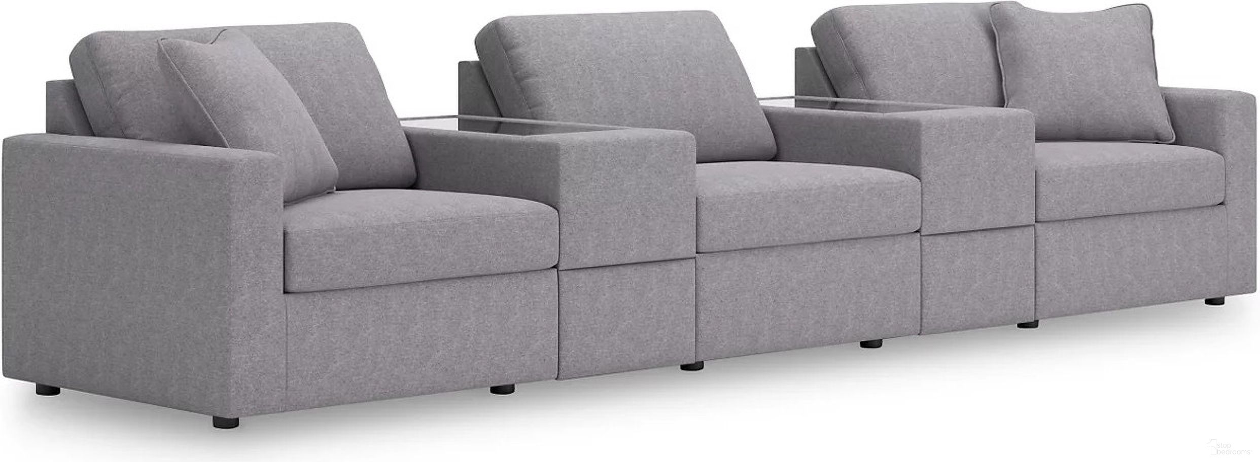 Modmax 5-Piece Sectional with Storage Console In Granite