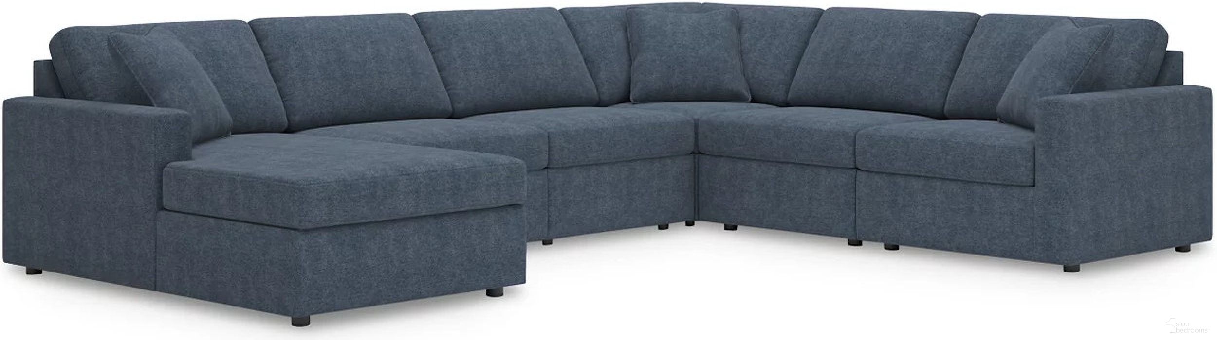 The appearance of Modmax 6-Piece LAF Sectional In Ink designed by Signature Design by Ashley in the modern / contemporary interior design. This ink piece of furniture  was selected by 1StopBedrooms from Modmax Collection to add a touch of cosiness and style into your home. Sku: 9212116;9212146;9212146;9212146;9212177;9212165. Material: Performance Fabric. Layout: U-Shape. Orientation: LAF.