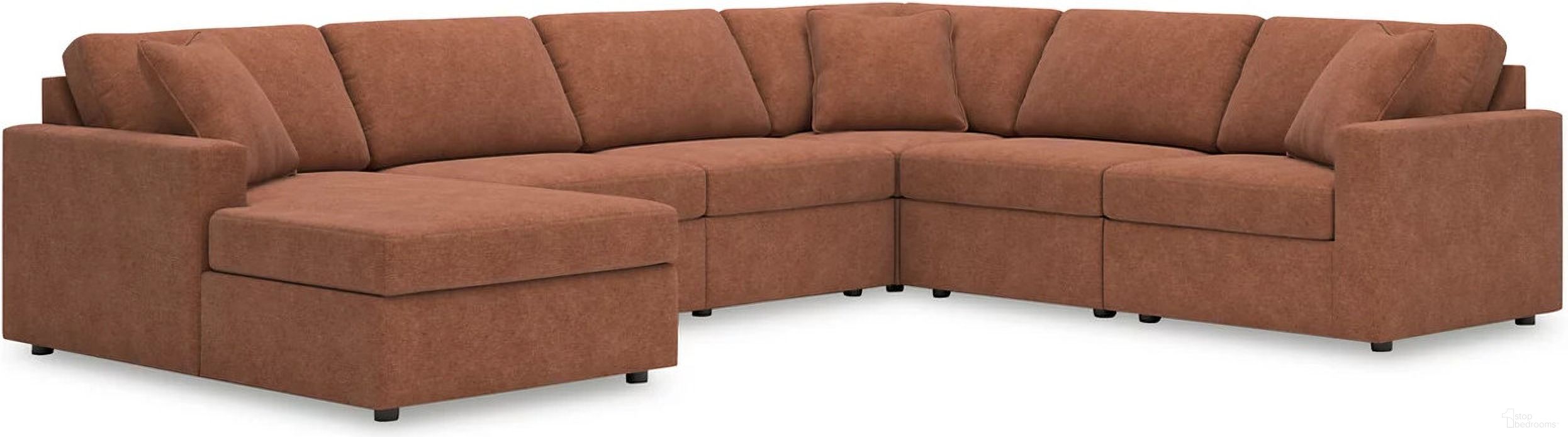 Modmax 6-Piece LAF Sectional In Spice