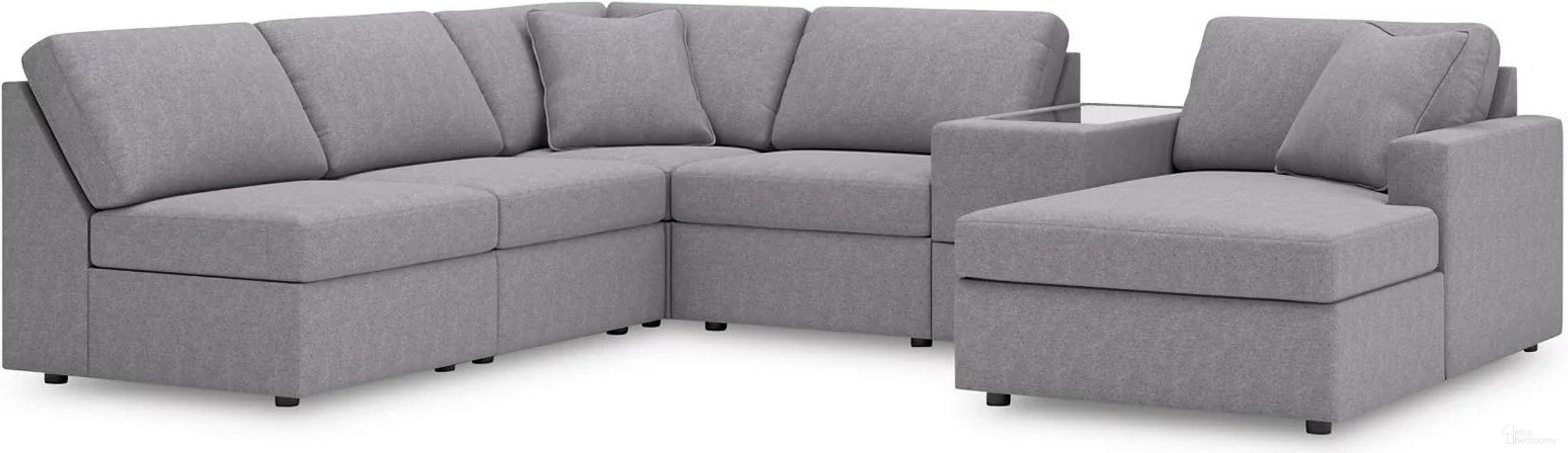 Modmax 6-Piece RAF Sectional with Storage Console In Granite by Ashley ...