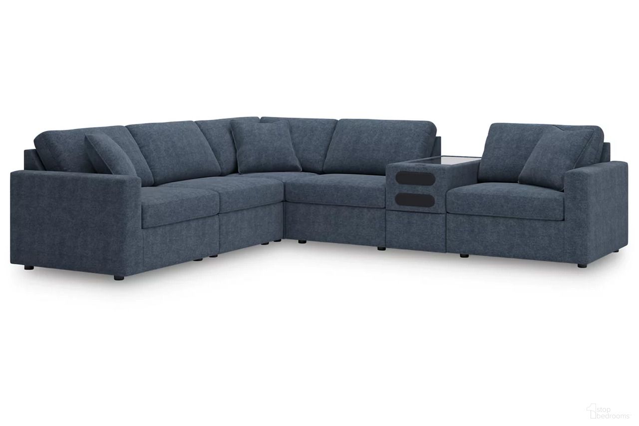 The appearance of Modmax 6-Piece Sectional In Ink designed by Signature Design by Ashley in the modern / contemporary interior design. This ink piece of furniture  was selected by 1StopBedrooms from Modmax Collection to add a touch of cosiness and style into your home. Sku: 9212164;9212146;9212146;9212177;9212127;9212165. Material: Performance Fabric. Layout: L-Shape.