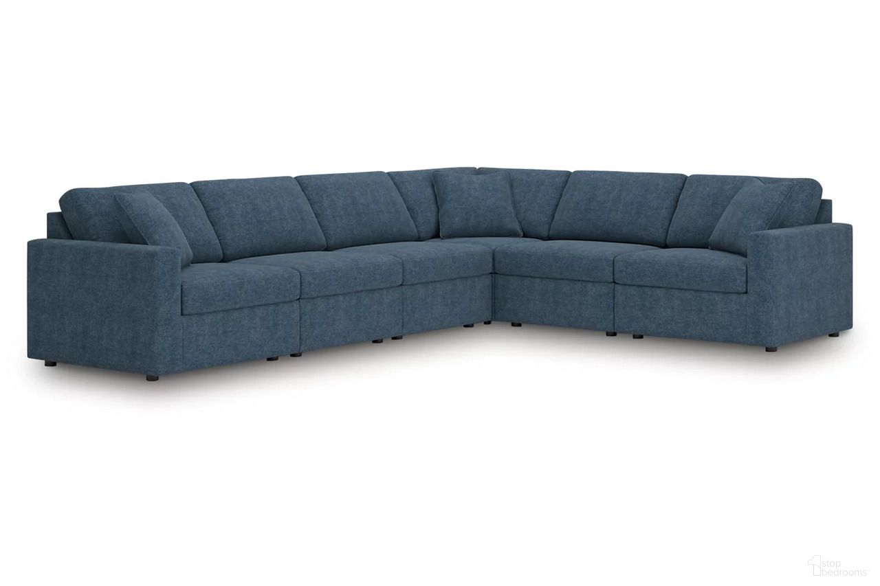 The appearance of Modmax 6-Piece Sectional In Ink designed by Signature Design by Ashley in the modern / contemporary interior design. This ink piece of furniture  was selected by 1StopBedrooms from Modmax Collection to add a touch of cosiness and style into your home. Sku: 9212164;9212146;9212146;9212146;9212177;9212165. Material: Polyester. Layout: L-Shape.