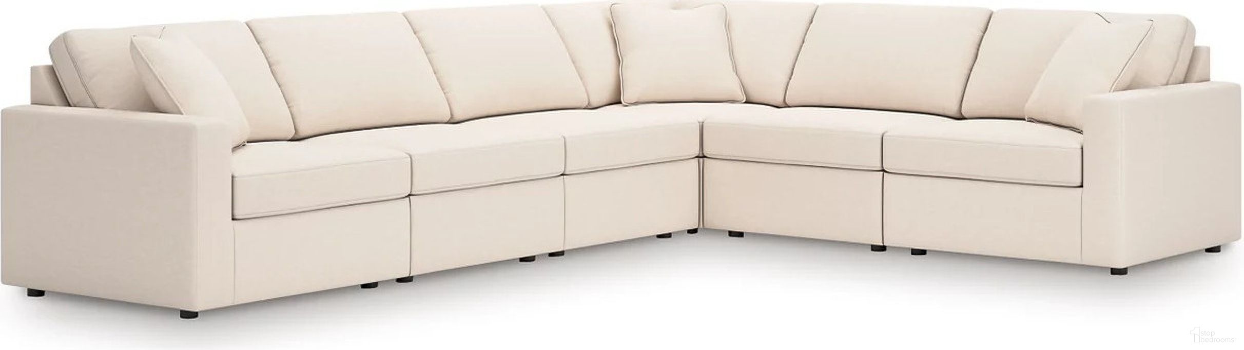 The appearance of Modmax 6-Piece Sectional In Oyster designed by Signature Design by Ashley in the modern / contemporary interior design. This oyster piece of furniture was selected by 1StopBedrooms from Modmax Collection to add a touch of cosiness and style into your home. Sku: 9210364;9210346;9210346;9210346;9210377;9210365. Material: Performance Fabric. Layout: L-Shape.