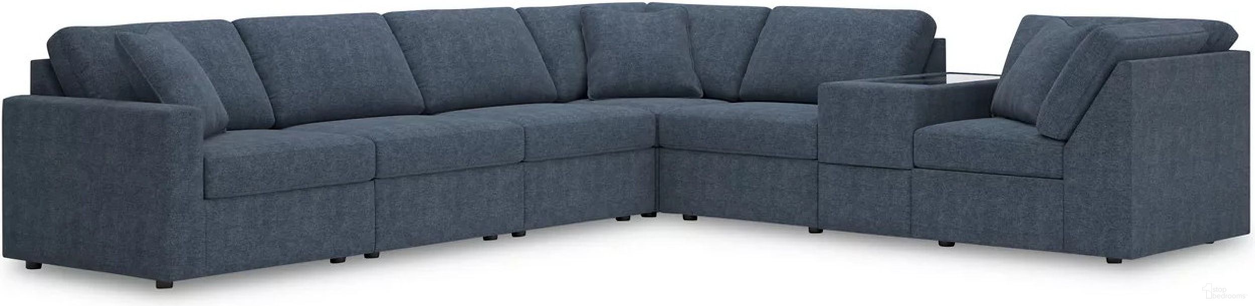 The appearance of Modmax 7-Piece LAF Sectional In Ink designed by Signature Design by Ashley in the modern / contemporary interior design. This ink piece of furniture  was selected by 1StopBedrooms from Modmax Collection to add a touch of cosiness and style into your home. Sku: 9212164;9212146;9212146;9212146;9212157;9212177;9212177. Material: Polyester. Layout: L-Shape. Orientation: LAF.