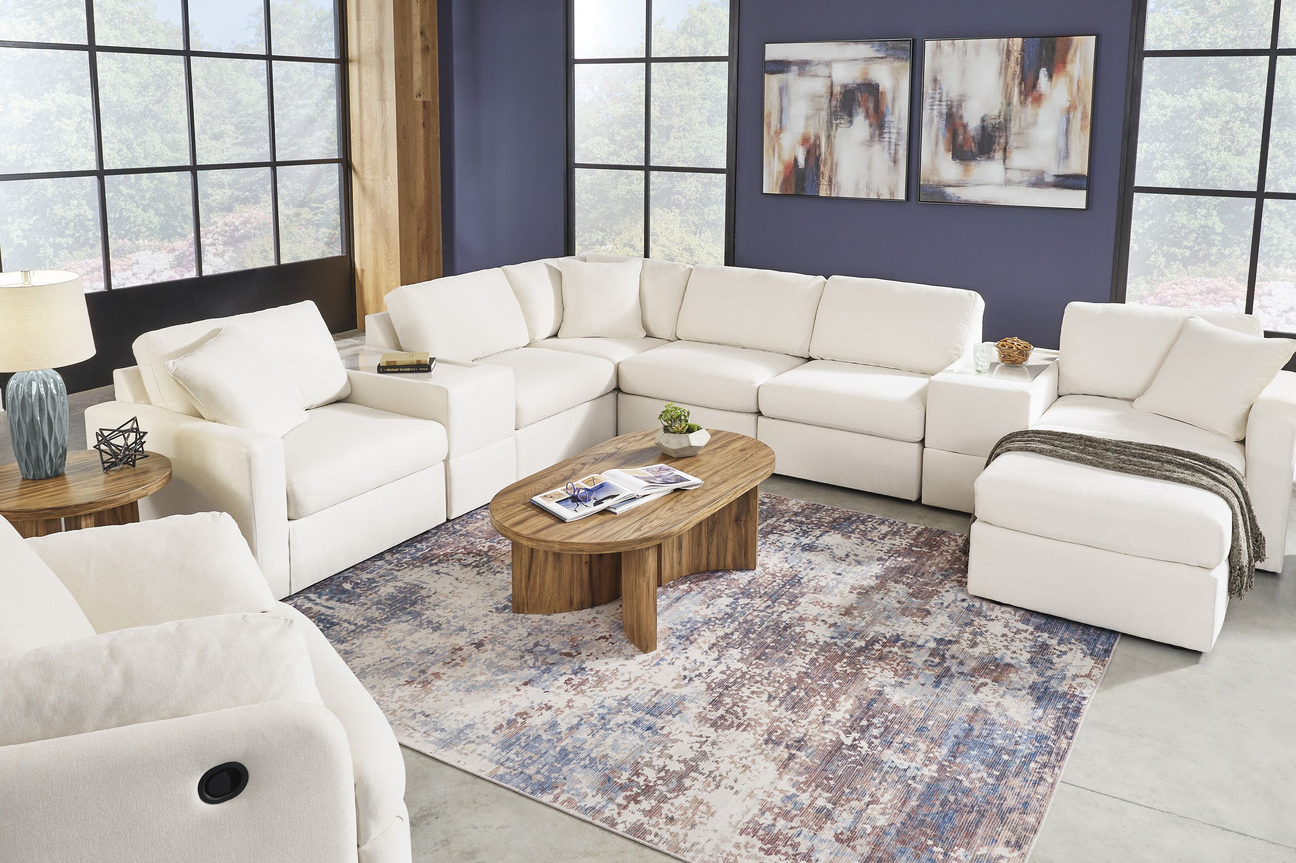 Modmax 8-Piece Sectional with Chaise In Oyster