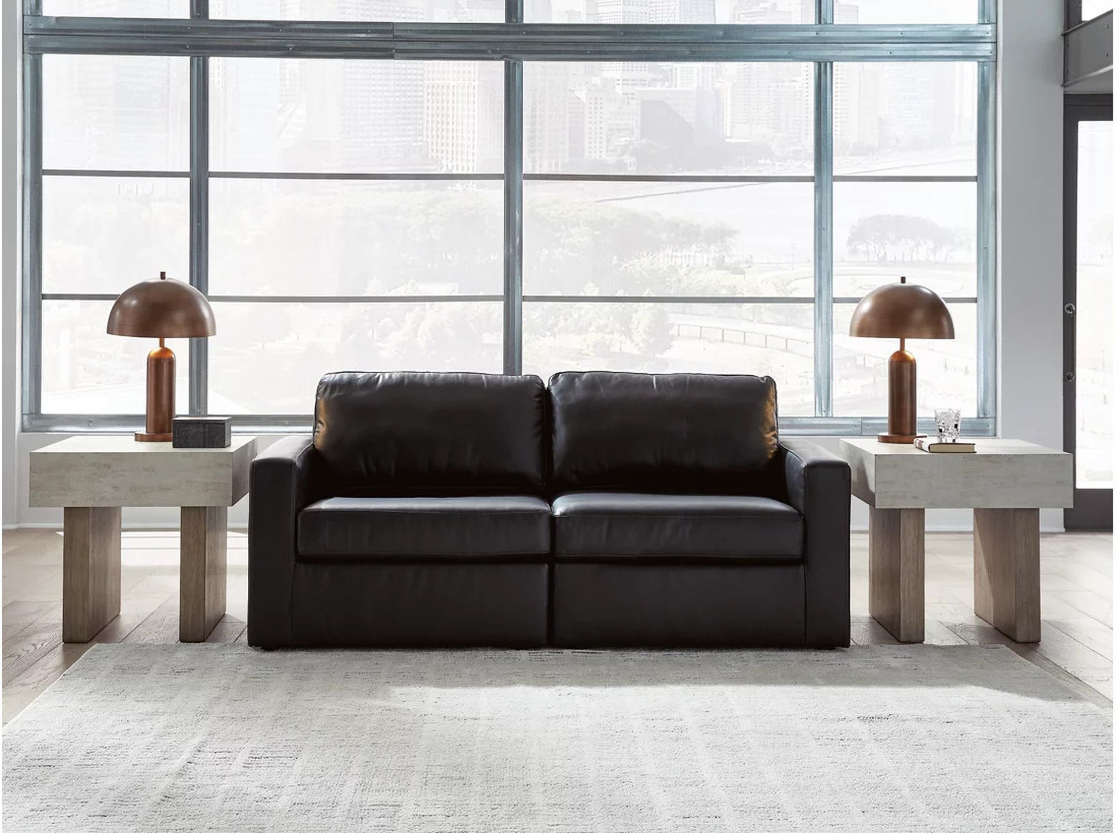 The appearance of ModMax II 2-Piece Sectional Loveseat In Black designed by Signature Design by Ashley in the modern / contemporary interior design. This black piece of furniture was selected by 1StopBedrooms from ModMax II Collection to add a touch of cosiness and style into your home. Sku: 7430564;7430565.