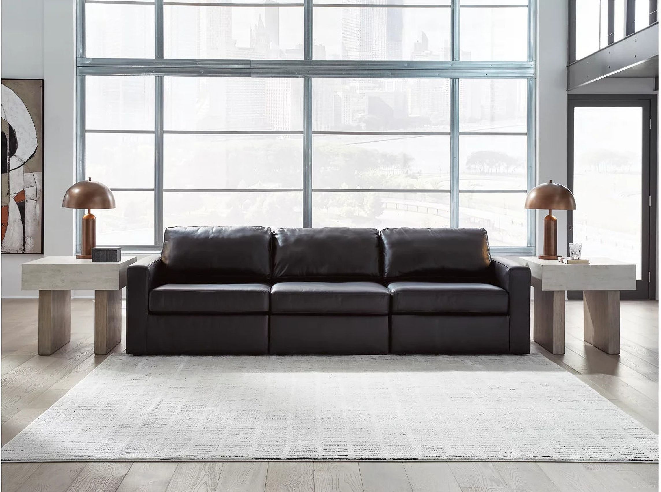 ModMax II 3-Piece Sectional Sofa In Black