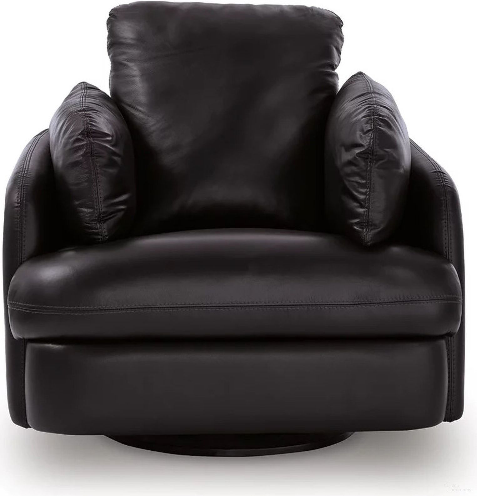 The appearance of ModMax II Swivel Glider Recliner In Black designed by Signature Design by Ashley in the modern / contemporary interior design. This black piece of furniture was selected by 1StopBedrooms from ModMax II Collection to add a touch of cosiness and style into your home. Sku: 7430561. Material: Leather Match.
