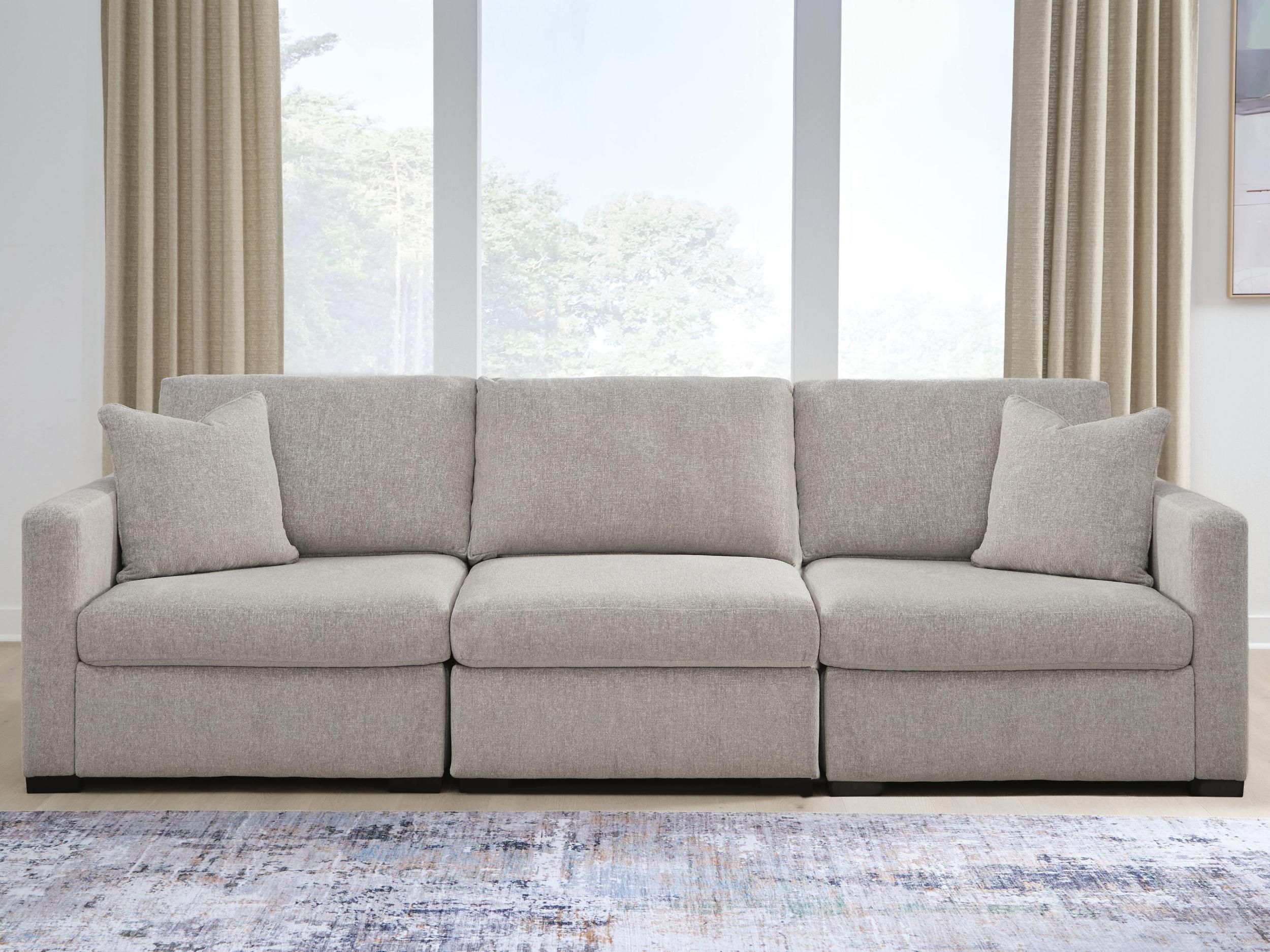 Modmax Luxe 3-Piece Sectional Sofa In Flint