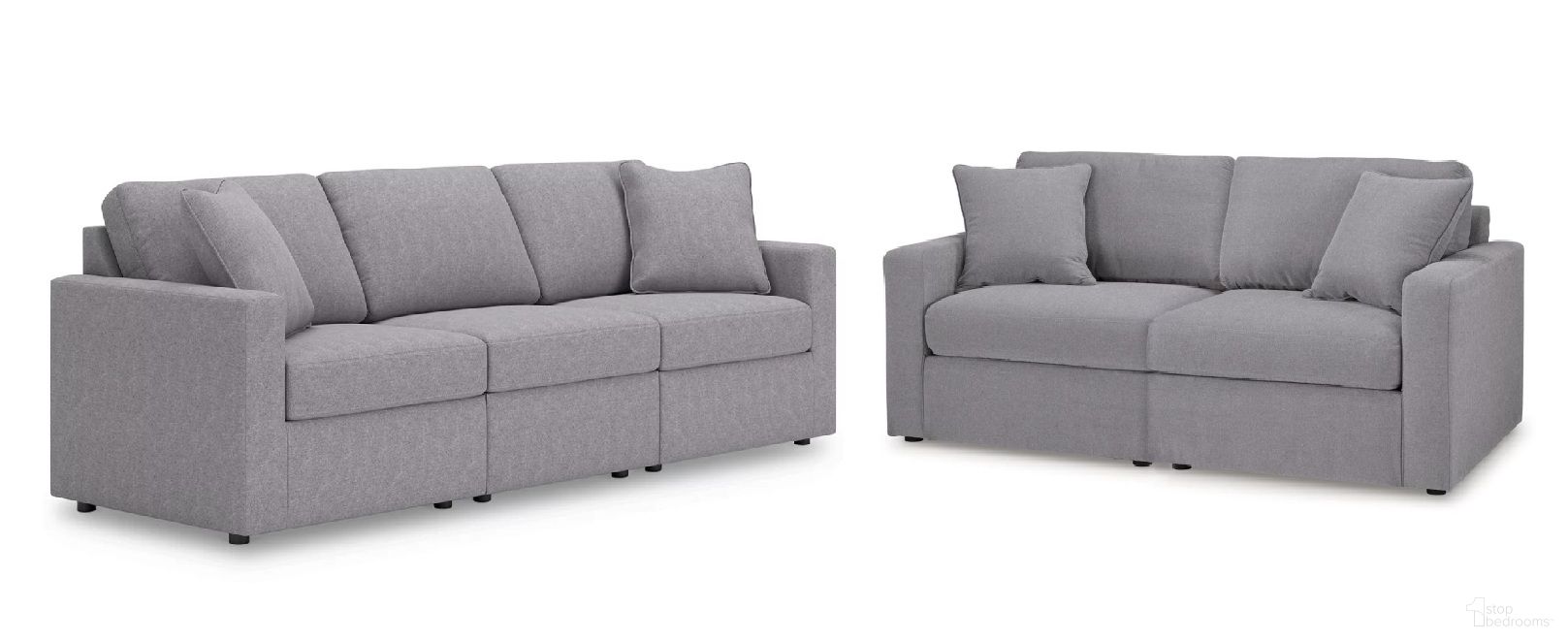 The appearance of Modmax Sectional Living Room Set in Granite designed by Signature Design by Ashley in the modern / contemporary interior design. This granite piece of furniture  was selected by 1StopBedrooms from Modmax Collection to add a touch of cosiness and style into your home. Sku: 9210446;9210464;9210465;9210464;9210465 . Material: Polyester.