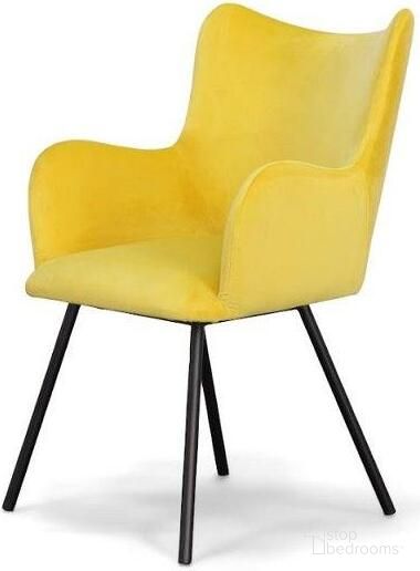 The appearance of Modrest Barrett Modern Yellow Velvet Dining Chair designed by VIG Furniture in the modern / contemporary interior design. This yellow piece of furniture was selected by 1StopBedrooms from Modrest Barrett Collection to add a touch of cosiness and style into your home. Sku: VGYFDC1040-YEL-DC. Material: Velvet. Chair Type: Side Chair.