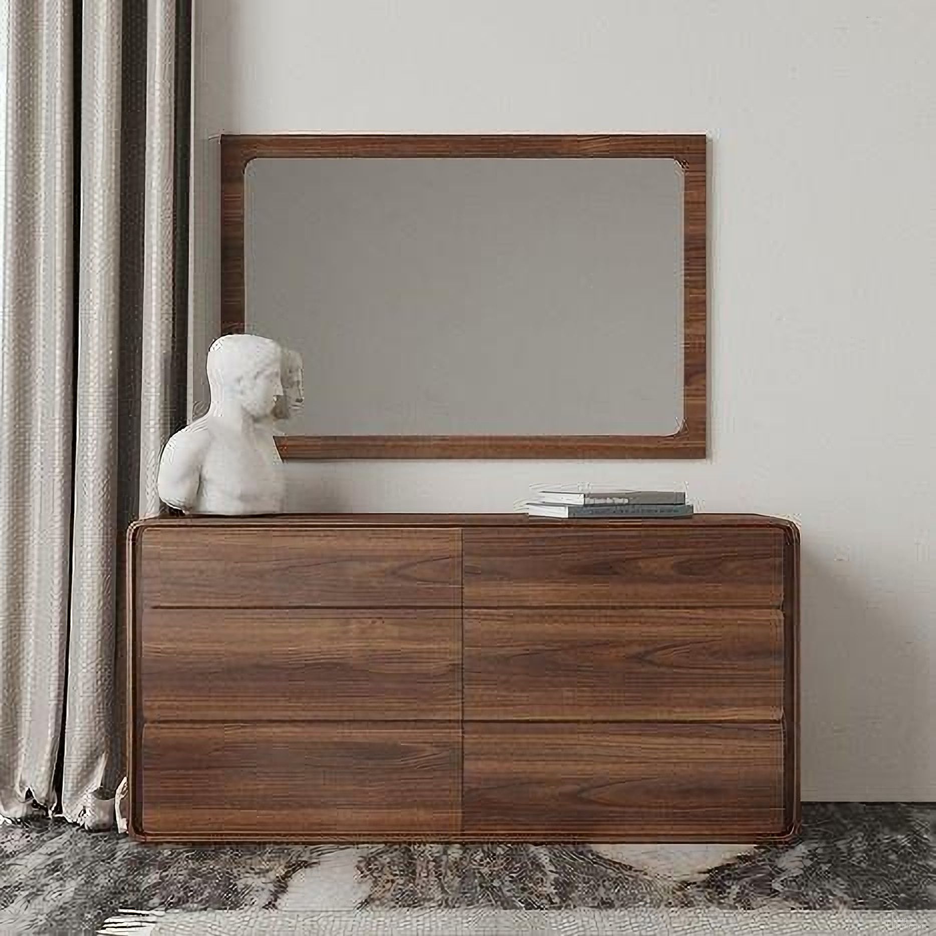 The appearance of Modrest Dustin Modern Walnut Dresser designed by VIG Furniture in the modern / contemporary interior design. This walnut piece of furniture  was selected by 1StopBedrooms from Modrest Dustin Collection to add a touch of cosiness and style into your home. Sku: VGMABR-99-DRS. Material: Wood.