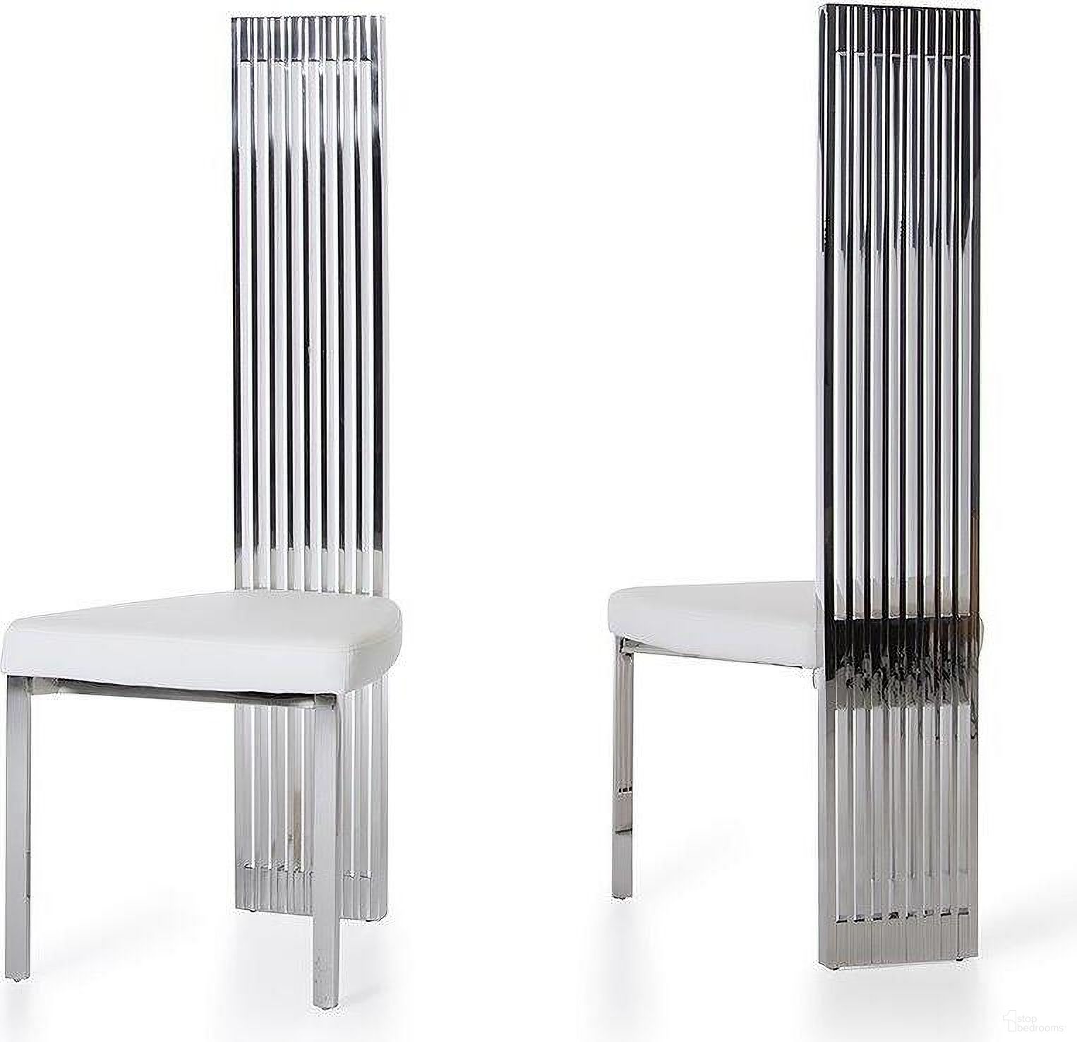The appearance of Modrest Elise Modern White Leatherette Dining Chair designed by VIG Furniture in the modern / contemporary interior design. This white piece of furniture  was selected by 1StopBedrooms from Modrest Collection to add a touch of cosiness and style into your home. Sku: VGVCB8372-WHT. Material: Leather. Chair Type: Side Chair.