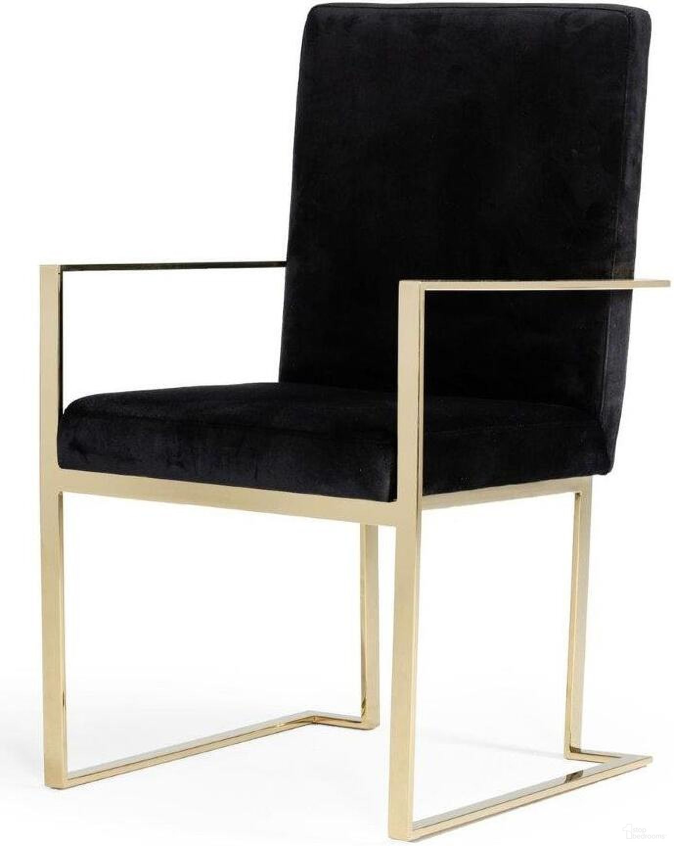 The appearance of Modrest Fowler Modern Black Velvet Dining Chair designed by VIG Furniture in the modern / contemporary interior design. This black piece of furniture was selected by 1StopBedrooms from Modrest Fowler Collection to add a touch of cosiness and style into your home. Sku: VGVCB8866A. Material: Stainless Steel. Chair Type: Arm Chair.
