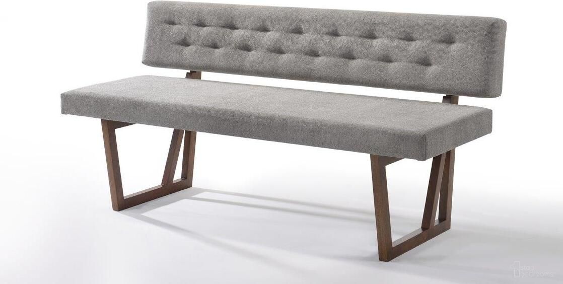 The appearance of Modrest Jordan Modern Grey And Walnut Dining Bench designed by VIG Furniture in the modern / contemporary interior design. This grey piece of furniture  was selected by 1StopBedrooms from Modrest Jordan Collection to add a touch of cosiness and style into your home. Sku: VGMAMI-746-GRY. Material: Wood.