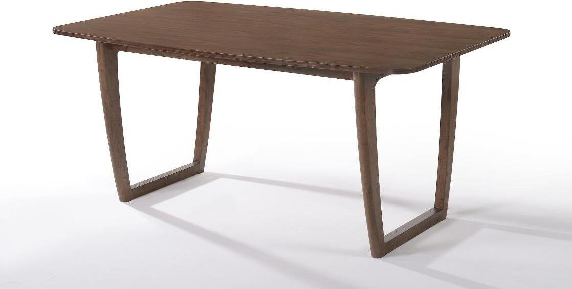 The appearance of Modrest Jordan Modern Walnut Dining Table designed by VIG Furniture in the modern / contemporary interior design. This walnut piece of furniture  was selected by 1StopBedrooms from Modrest Jordan Collection to add a touch of cosiness and style into your home. Sku: VGMAMIT-5177. Table Base Style: Double Pedestal. Material: Wood. Table Top Shape: Rectangular. Size: 63".