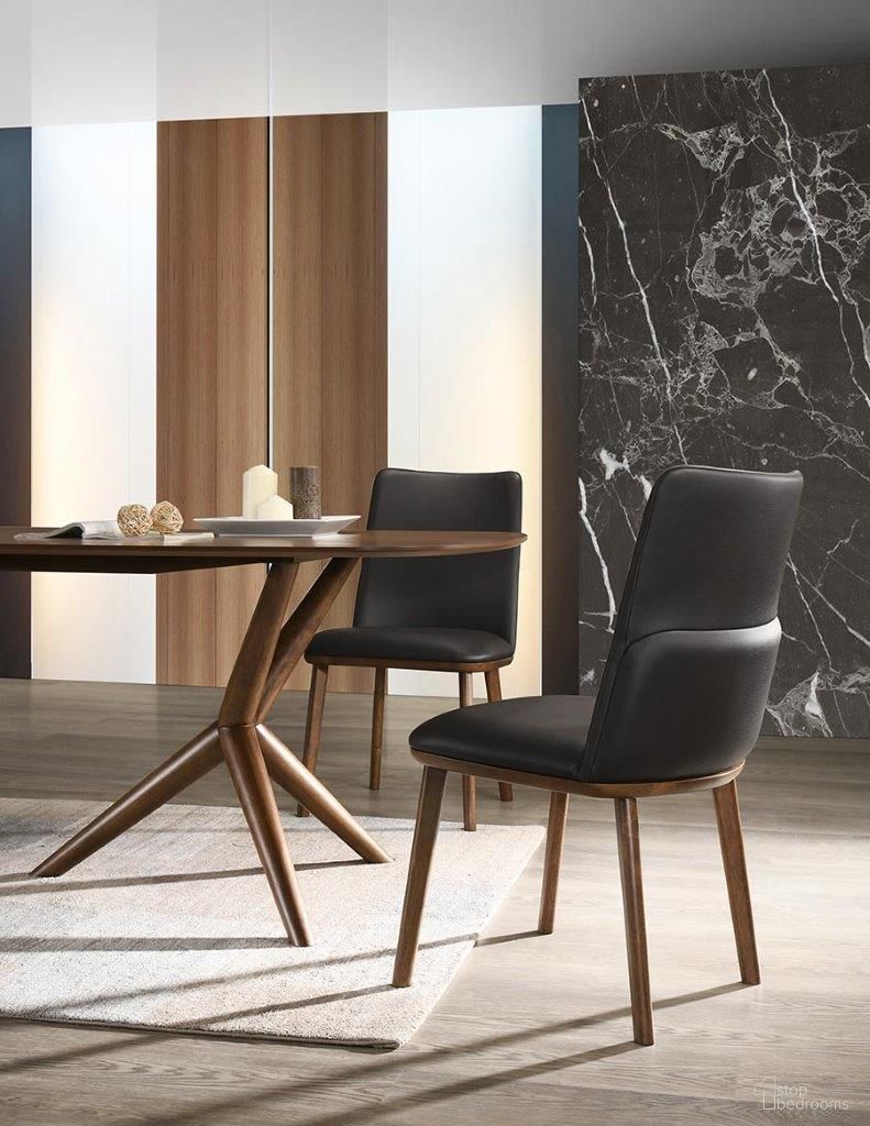 The appearance of Modrest Utah Modern Walnut And Brown Eco-Leather Dining ChairSet Of 2 designed by VIG Furniture in the modern / contemporary interior design. This brown piece of furniture was selected by 1StopBedrooms from Modrest Utah Collection to add a touch of cosiness and style into your home. Sku: VGMAMI-973. Material: Leather. Chair Type: Side Chair.
