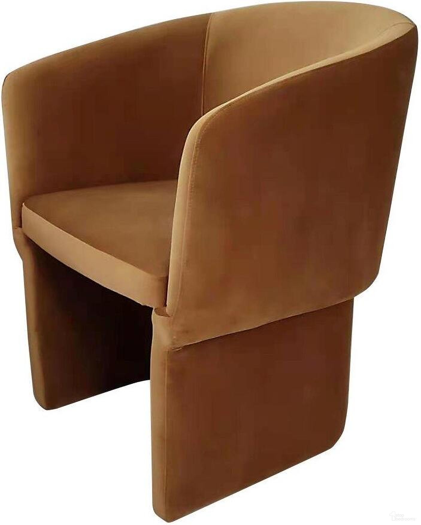 The appearance of Modrest Vassar Burnt Umber Velvet Dining Chair designed by VIG Furniture in the modern / contemporary interior design. This brown piece of furniture  was selected by 1StopBedrooms from Modrest Collection to add a touch of cosiness and style into your home. Sku: VGEUMC-9707CH-A-BR-DC. Material: Velvet. Chair Type: Arm Chair.