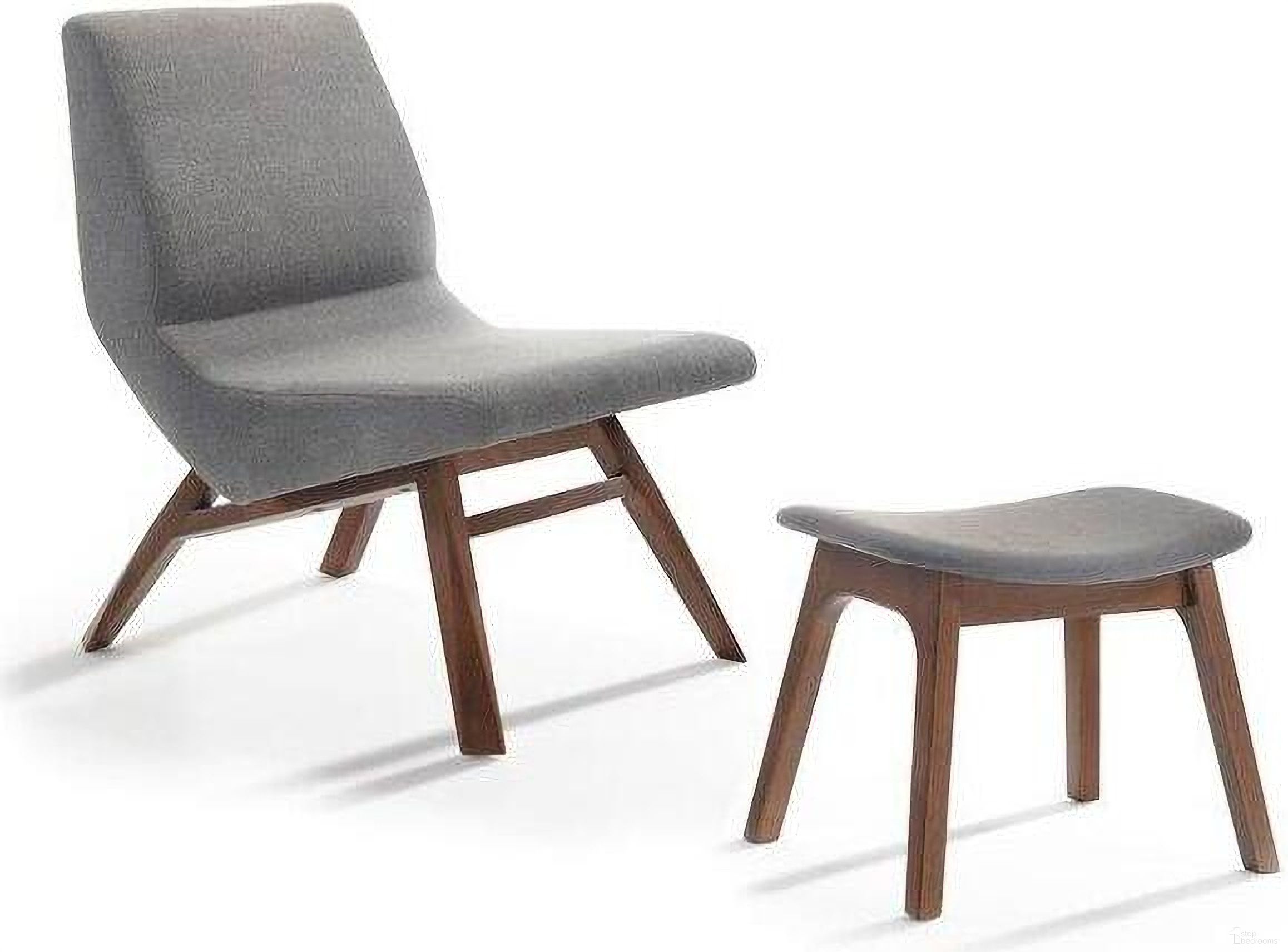 The appearance of Modrest Whitney Modern Grey And Walnut Accent Chair And Ottoman designed by VIG Furniture in the modern / contemporary interior design. This grey piece of furniture was selected by 1StopBedrooms from Modrest Whitney Collection to add a touch of cosiness and style into your home. Sku: VGMAMI-558-GRY. Material: Wood.
