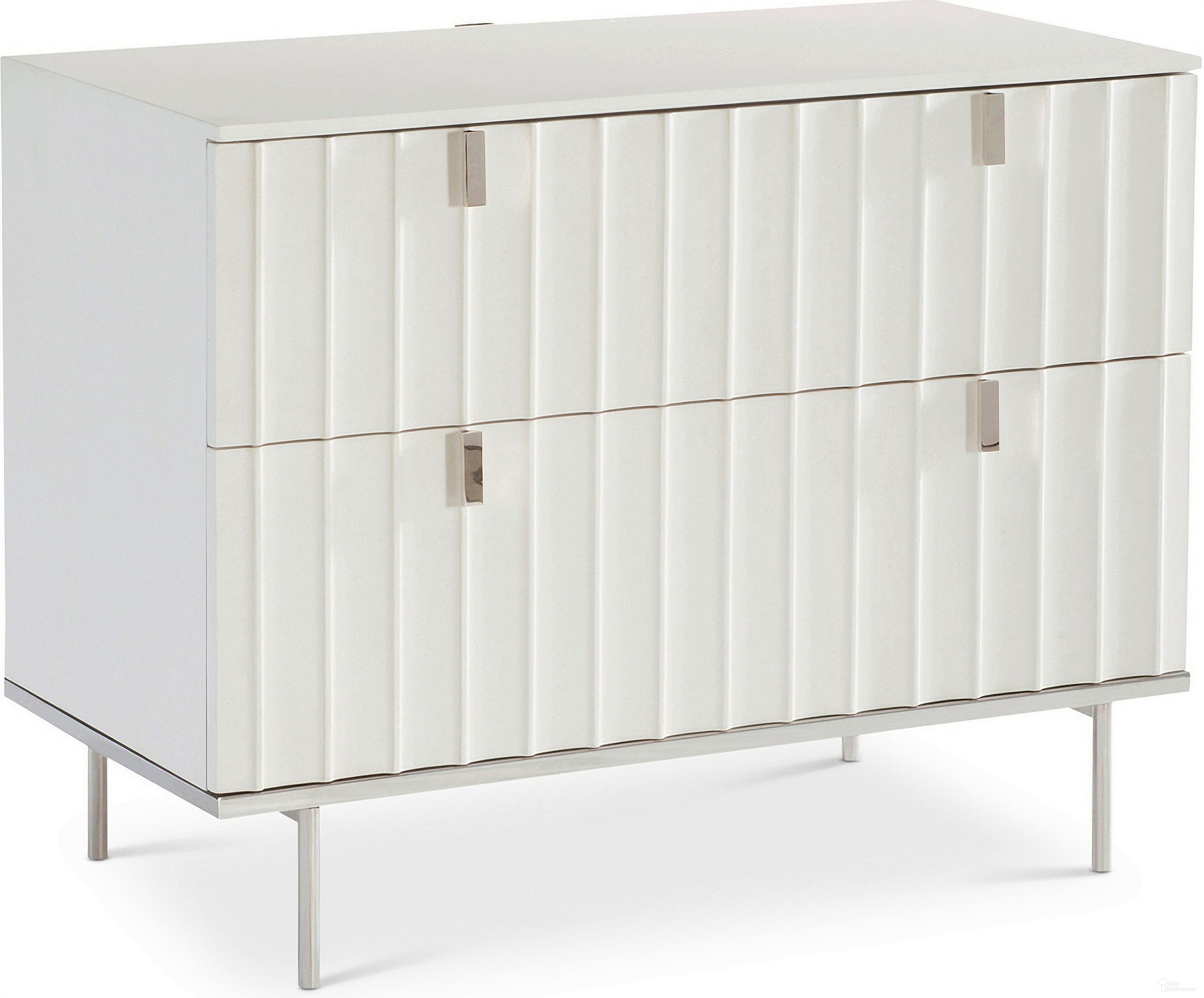 The appearance of Modulum Faux Stone Nightstand designed by Bernhardt in the modern / contemporary interior design. This adobe piece of furniture was selected by 1StopBedrooms from Modulum Collection to add a touch of cosiness and style into your home. Sku: 315232. Material: Metal.