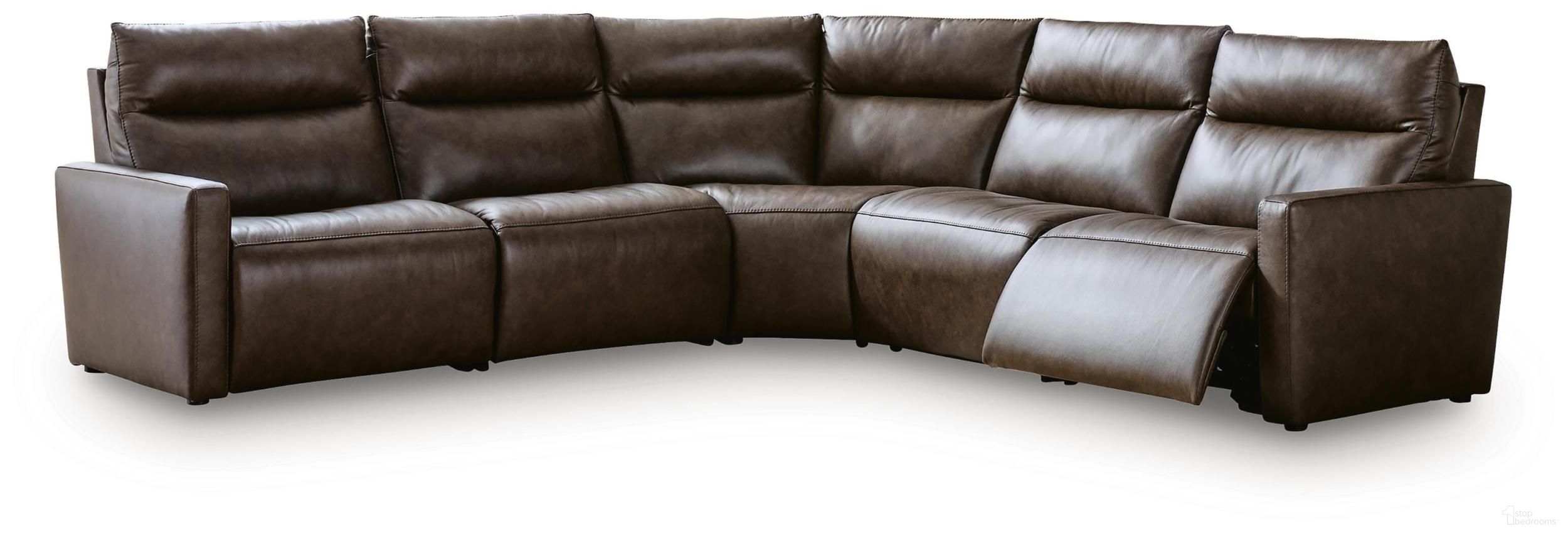 ModZ 5-Piece Power Reclining Sectional In Chocolate