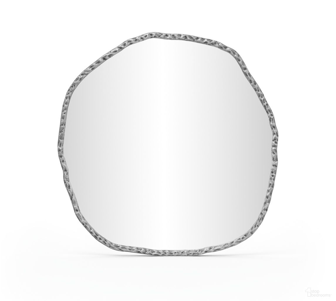 The appearance of Molten Iron Mirror In Silver designed by Meridian in the modern / contemporary interior design. This silver piece of furniture was selected by 1StopBedrooms from Molten Collection to add a touch of cosiness and style into your home. Sku: 66009Silver-M. Material: Glass.