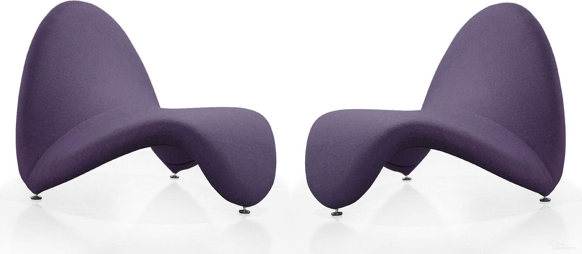 The appearance of MoMa Accent Chair in Purple (Set of 2) designed by Manhattan Comfort in the modern / contemporary interior design. This purple piece of furniture  was selected by 1StopBedrooms from MoMa Collection to add a touch of cosiness and style into your home. Sku: AC009-PL;AC009-PL. Material: Metal.