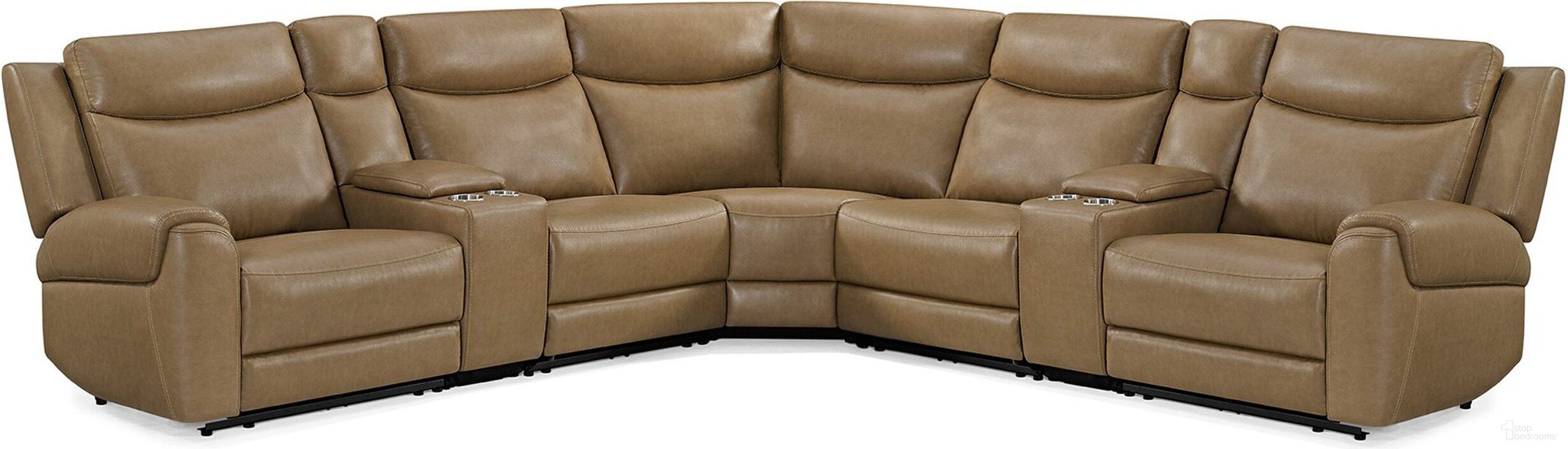 The appearance of Momentum 7 Piece Modular Power Reclining Sectional with Power Adjustable HeadrestsIn Cashew designed by Parker House in the traditional interior design. This cashew piece of furniture was selected by 1StopBedrooms from Momentum Collection to add a touch of cosiness and style into your home. Sku: MMTM#810PHZ-CSHW;MMTM#811LPHLZ-HM-CSHW;MMTM#811RPHLZ-HM-CSHW;MMTM#840-CSHW;MMTM#850-CSHW;MMTM#860S-CSHW;MMTM#860S-CSHW. Material: Leather. Layout: L-Shape.