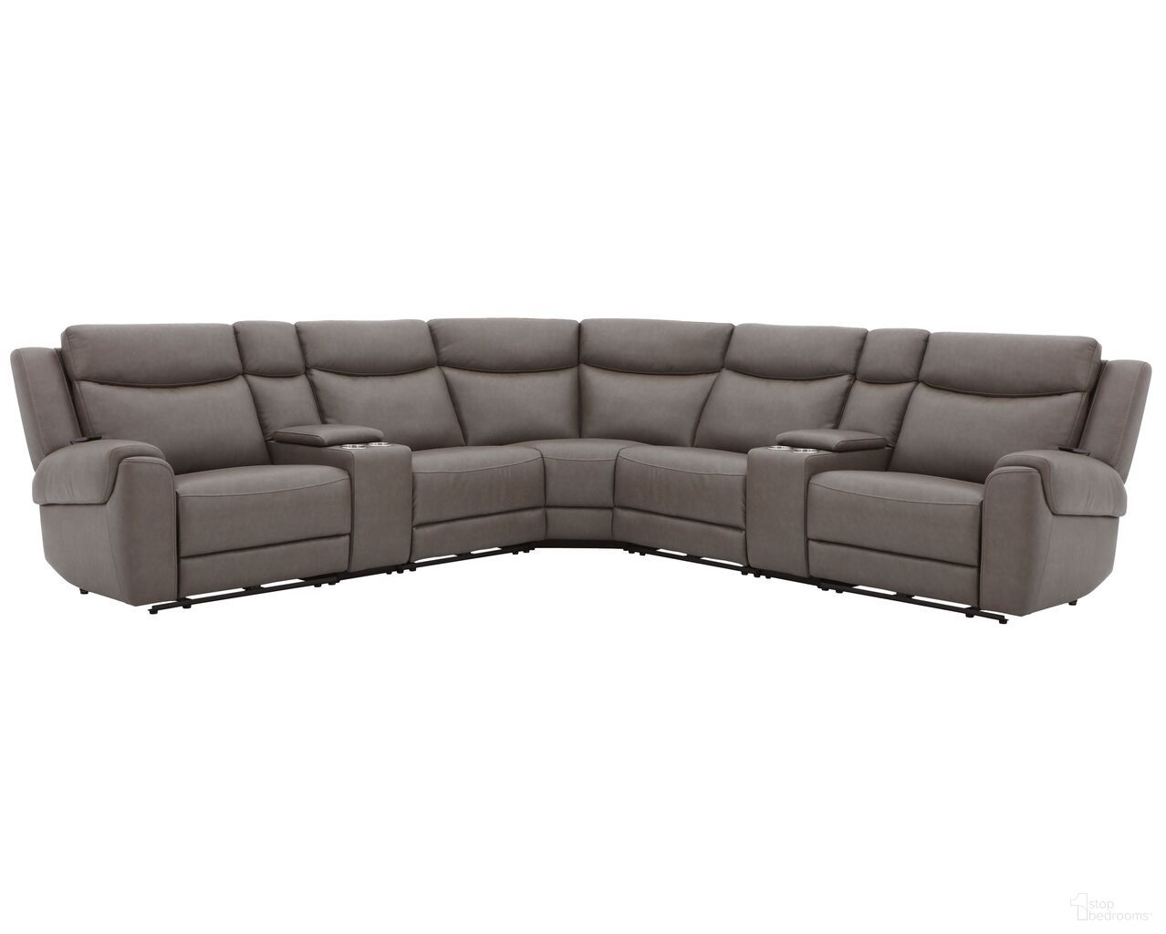 The appearance of Momentum 7 Piece Modular Power Reclining Sectional with Power Adjustable HeadrestsIn Dark Granite designed by Parker House in the traditional interior design. This dark granite piece of furniture was selected by 1StopBedrooms from Momentum Collection to add a touch of cosiness and style into your home. Sku: MMTM#810PHZ-DKGN;MMTM#811LPHLZ-HM-DKGN;MMTM#811RPHLZ-HM-DKGN;MMTM#840-DKGN;MMTM#850-DKGN;MMTM#860S-DKGN;MMTM#860S-DKGN. Material: Leather. Layout: L-Shape.