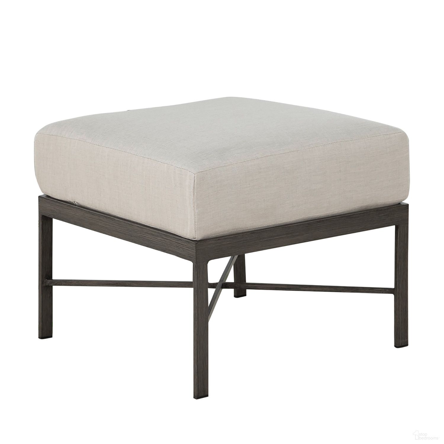 The appearance of Monaco Aluminum Ottoman In Bali Pearl designed by Summer Classics in the traditional interior design. This bali pearl piece of furniture was selected by 1StopBedrooms from Monaco Collection to add a touch of cosiness and style into your home. Sku: 342431+C366H4219N. Material: Aluminum.