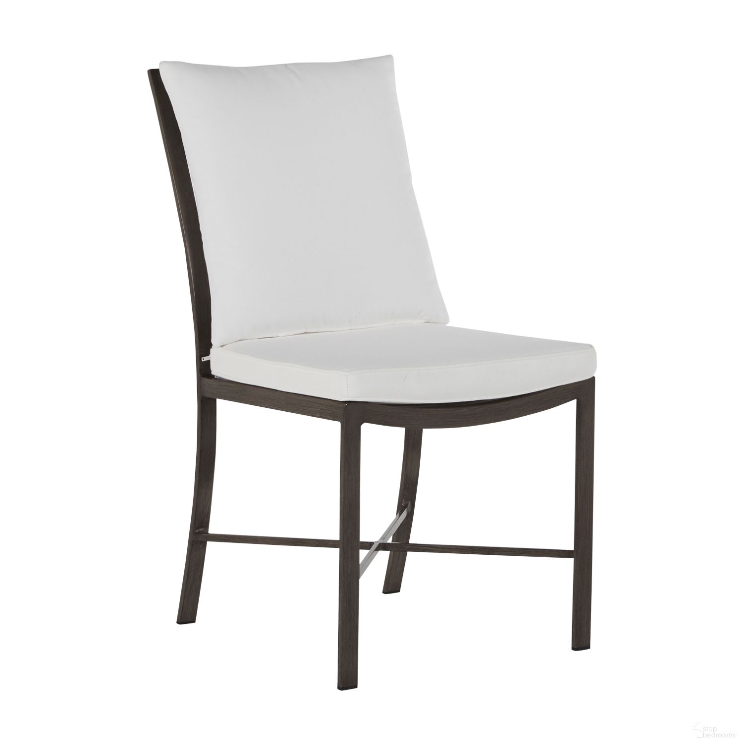 The appearance of Monaco Aluminum Side Chair In Cabana Stripe Fossil designed by Summer Classics in the traditional interior design. This cabana stripe fossil piece of furniture was selected by 1StopBedrooms from Monaco Collection to add a touch of cosiness and style into your home. Sku: 342131+C387439N. Material: Aluminum.