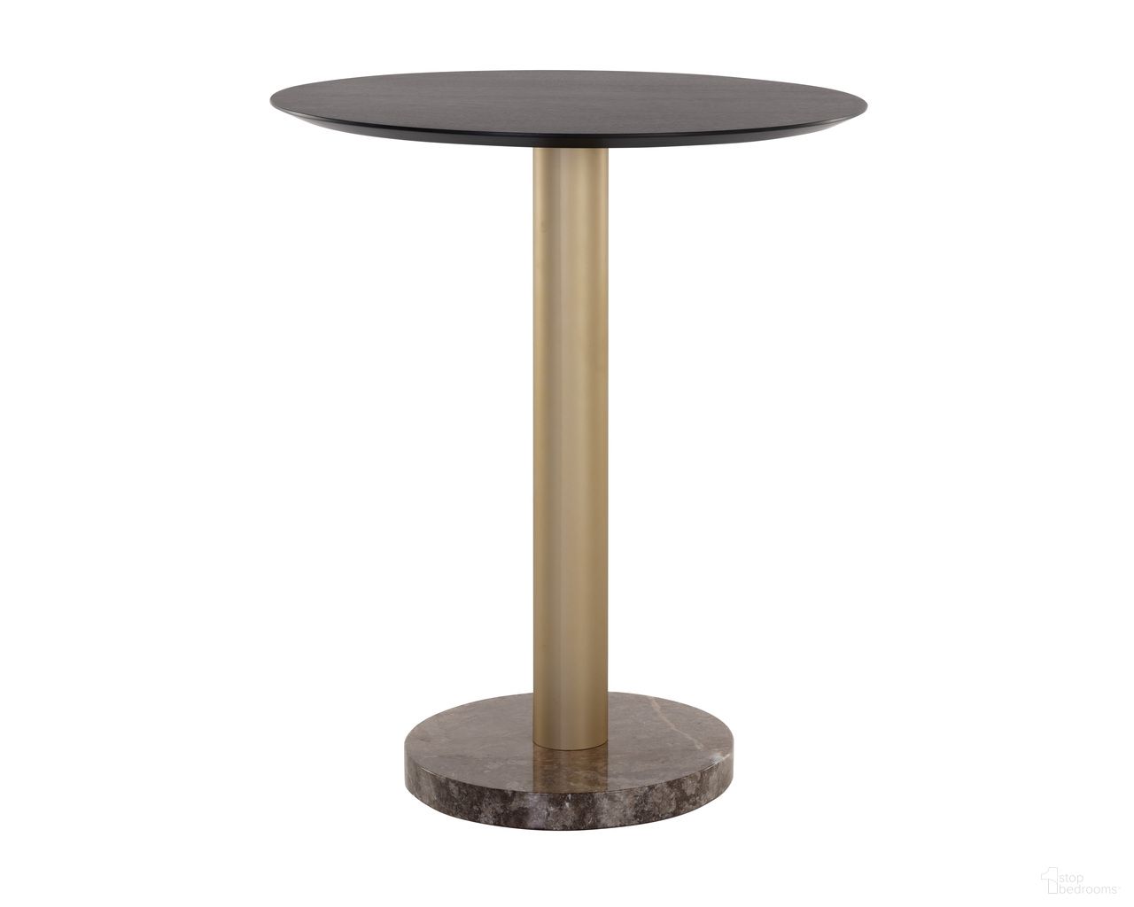 Monaco Bar Table In Gold and Charcoal Grey