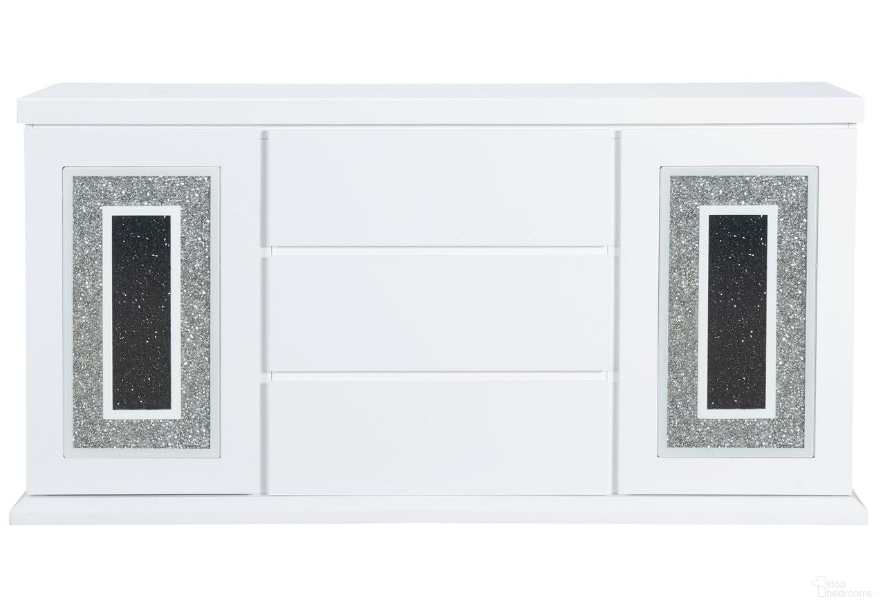 The appearance of Monaco Buffet In White designed by Global Furniture USA in the modern / contemporary interior design. This white piece of furniture  was selected by 1StopBedrooms from Monaco Collection to add a touch of cosiness and style into your home. Sku: MONACO-BUFFET. Material: Chip Board.