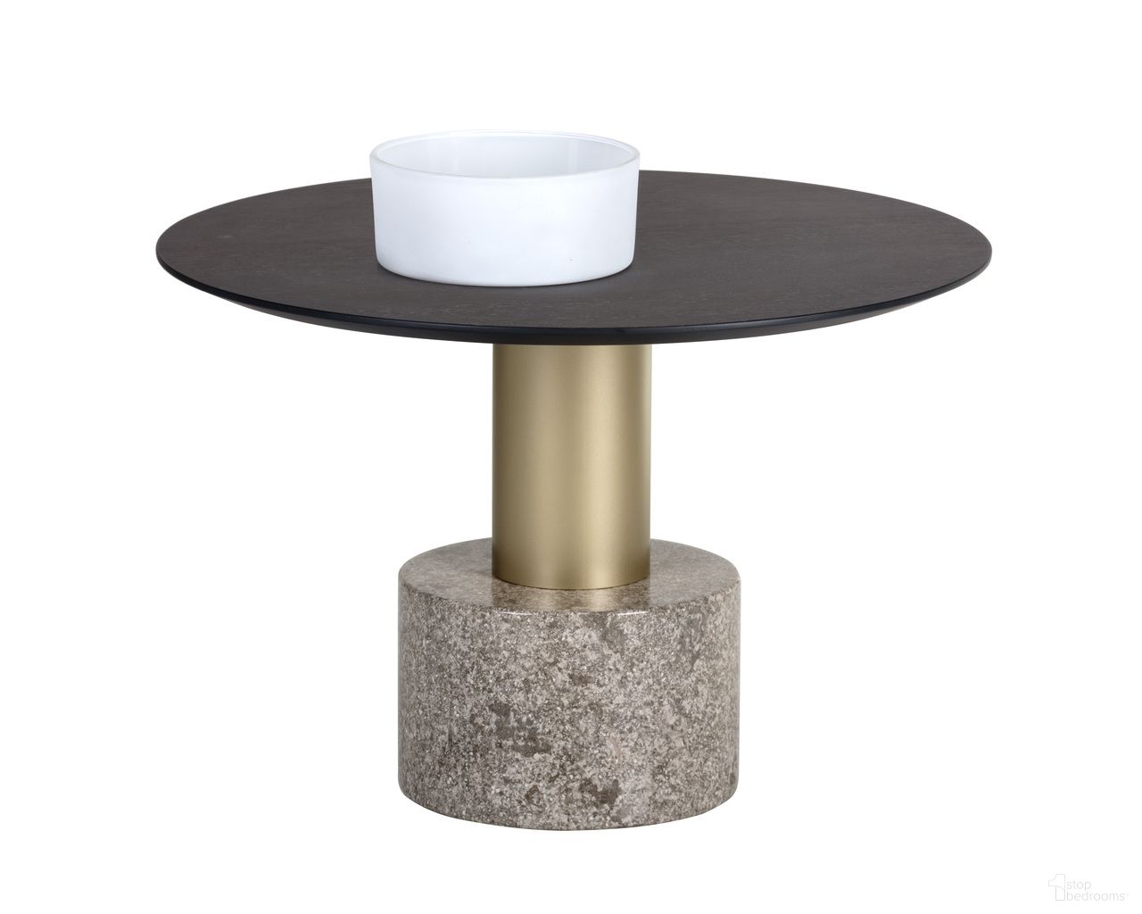Monaco Coffee Table In Gold and Charcoal Grey
