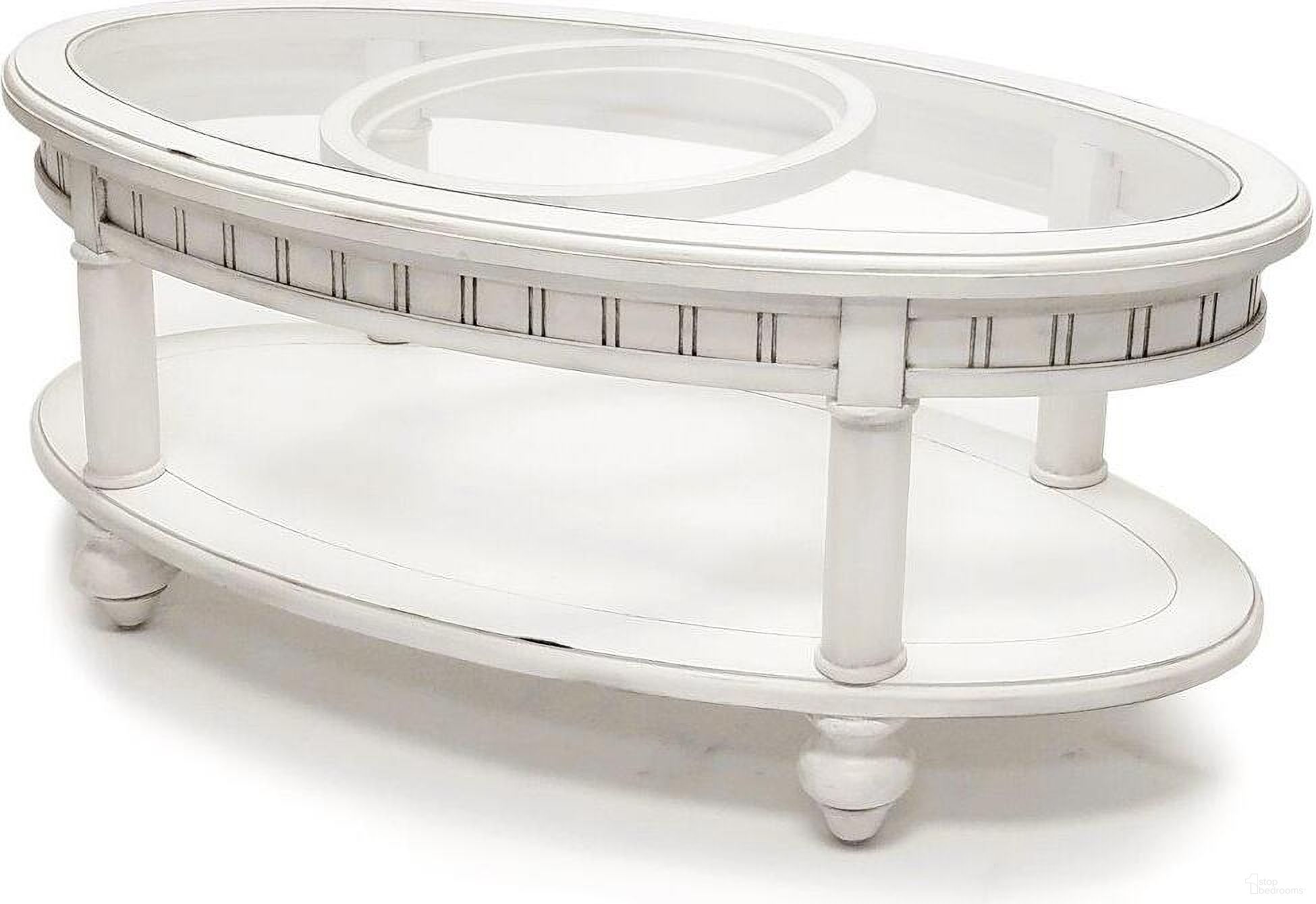 Monaco Oval Coffee Table In White