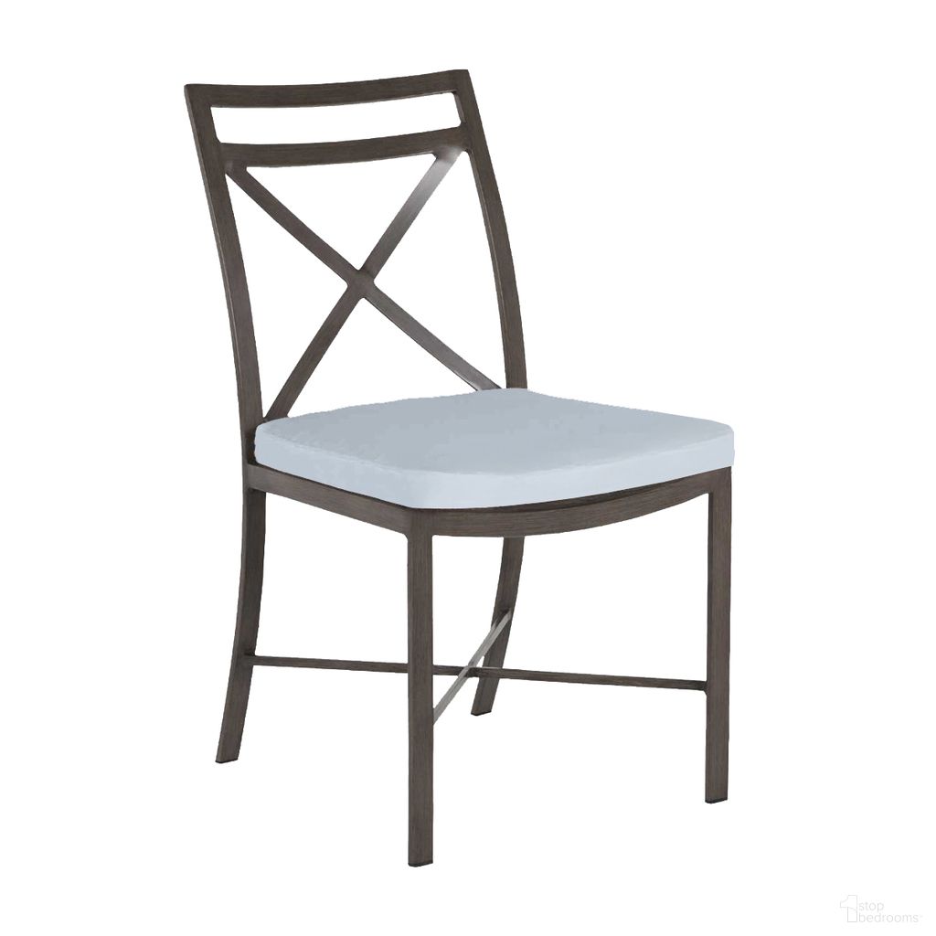 The appearance of Monaco Wrought Aluminum Outdoor Side Chair In Linen Chambray designed by Summer Classics in the traditional interior design. This linen chambray piece of furniture was selected by 1StopBedrooms from Monaco Collection to add a touch of cosiness and style into your home. Sku: 342131+C387749N. Material: Aluminum.