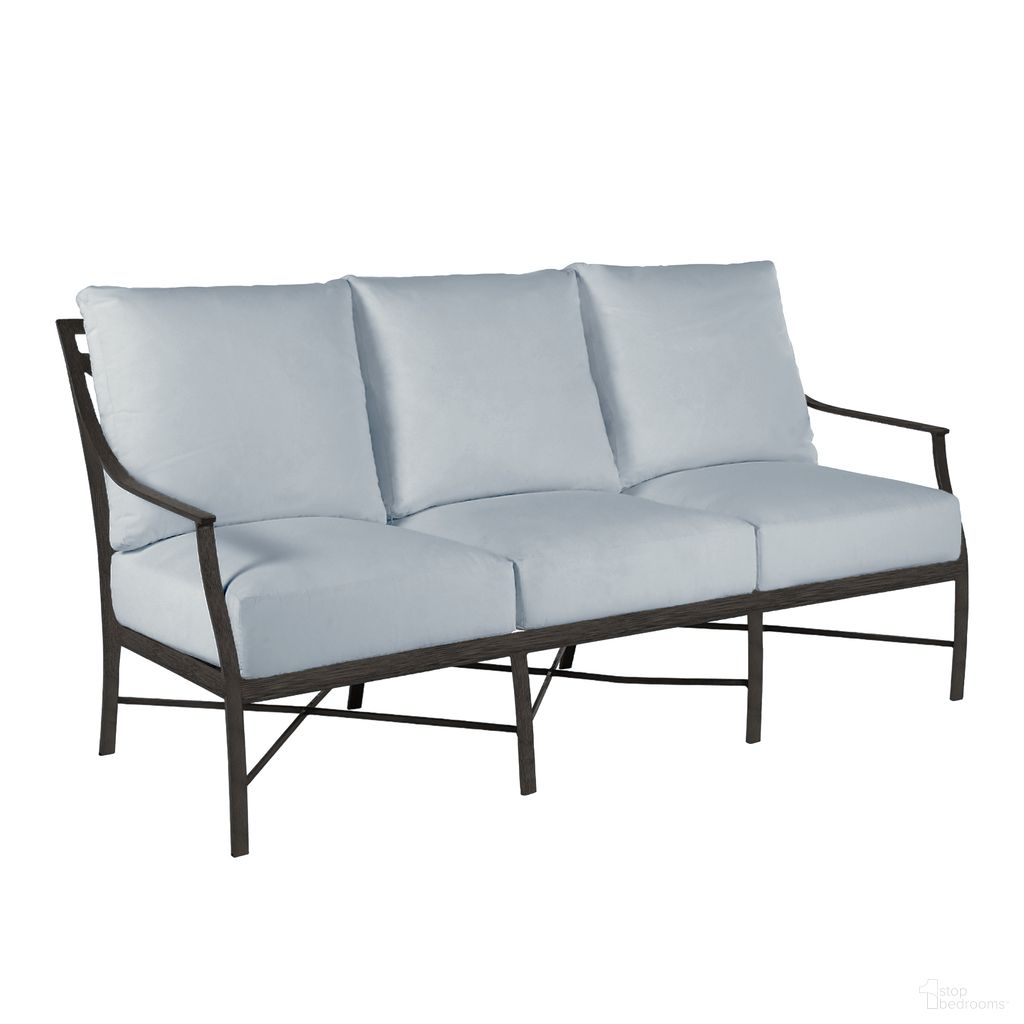 The appearance of Monaco Wrought Aluminum Sloping Arms Outdoor Sofa In Linen Chambray designed by Summer Classics in the traditional interior design. This linen chambray piece of furniture was selected by 1StopBedrooms from Monaco Collection to add a touch of cosiness and style into your home. Sku: 342631+C388P749N. Material: Aluminum.